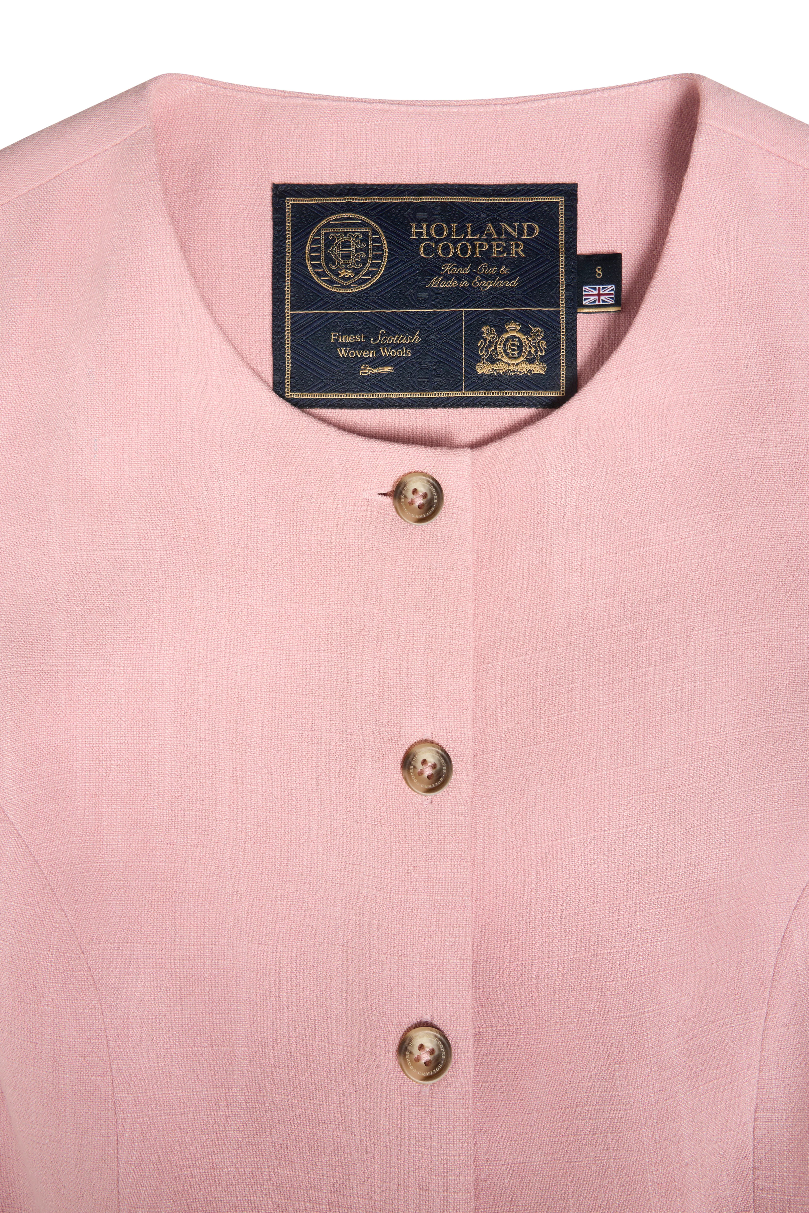 Richmond Waistcoat (Pink Linen) - Image 6
