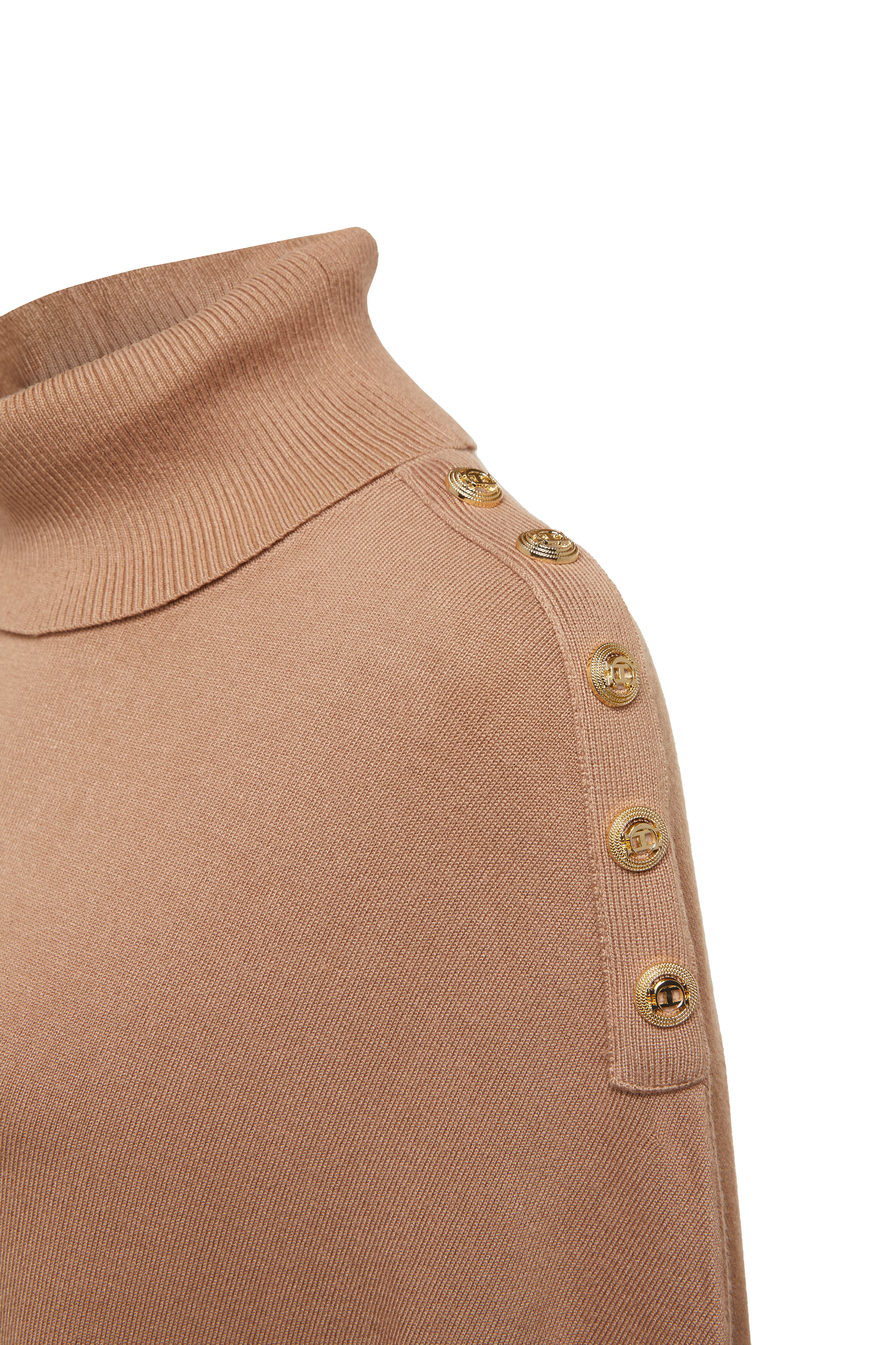 Roll Neck Cape (Camel) - Image 10