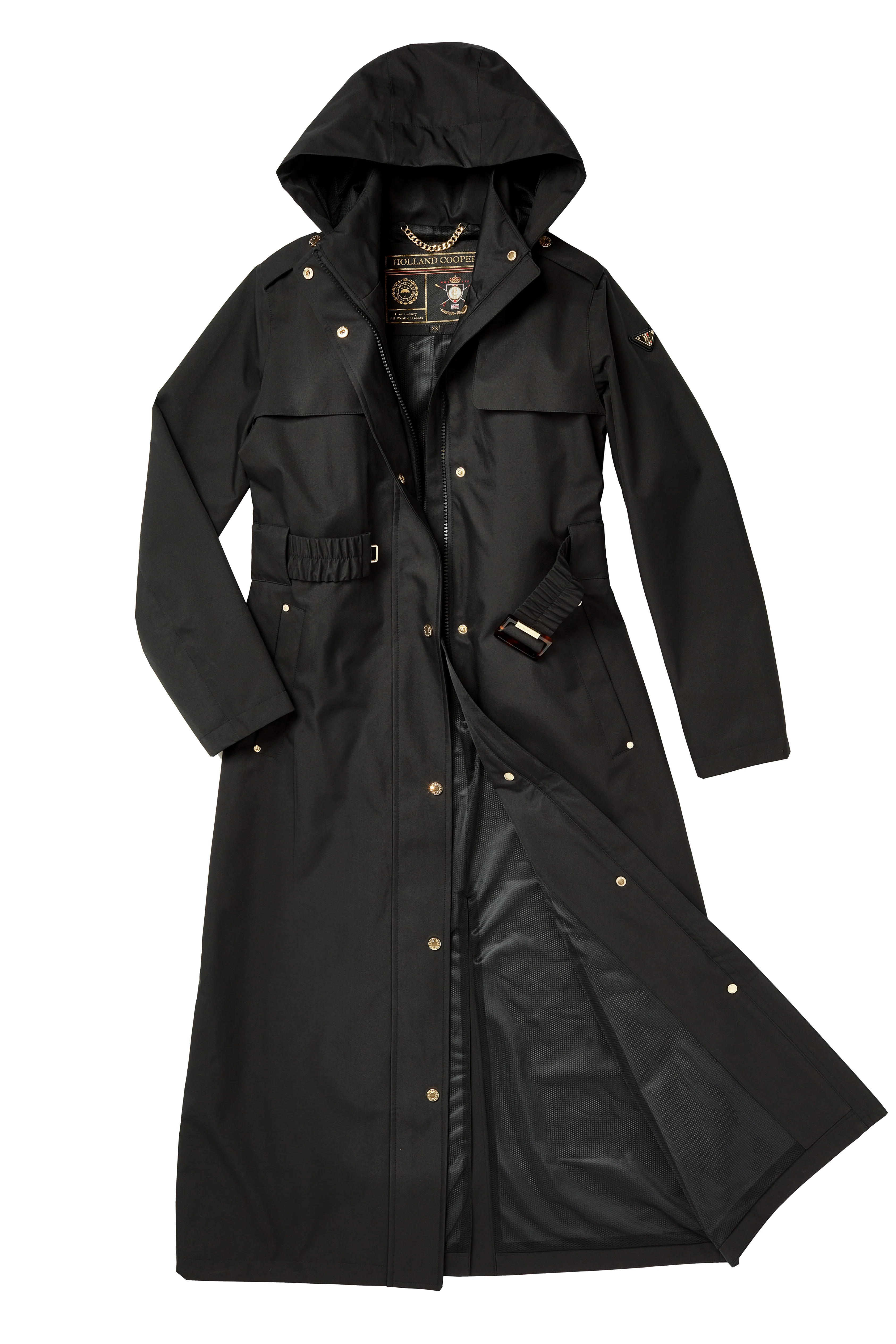Rosedale Waterproof Longline Coat (Black) - Image 4