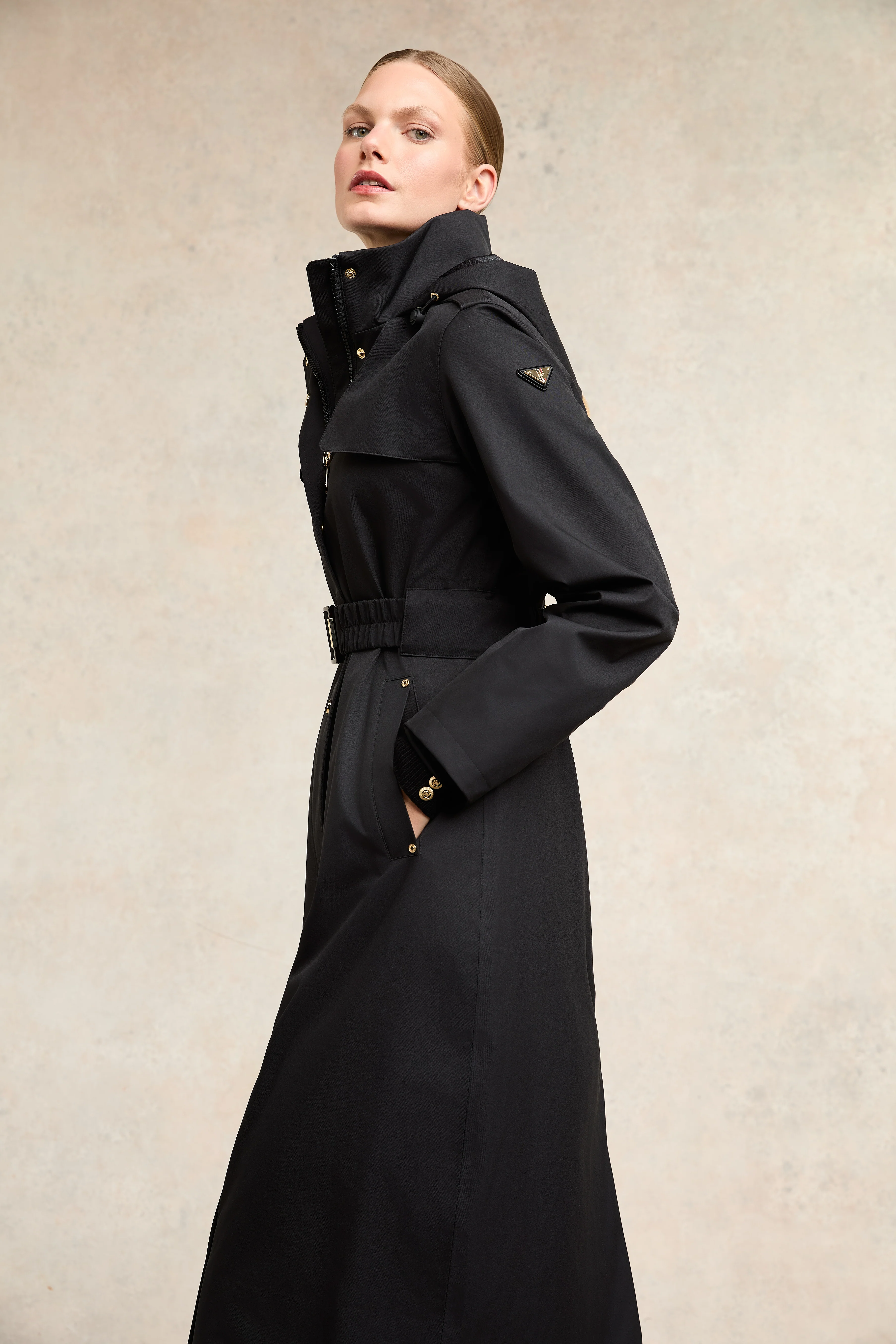 Rosedale Waterproof Longline Coat (Black) - Image 8