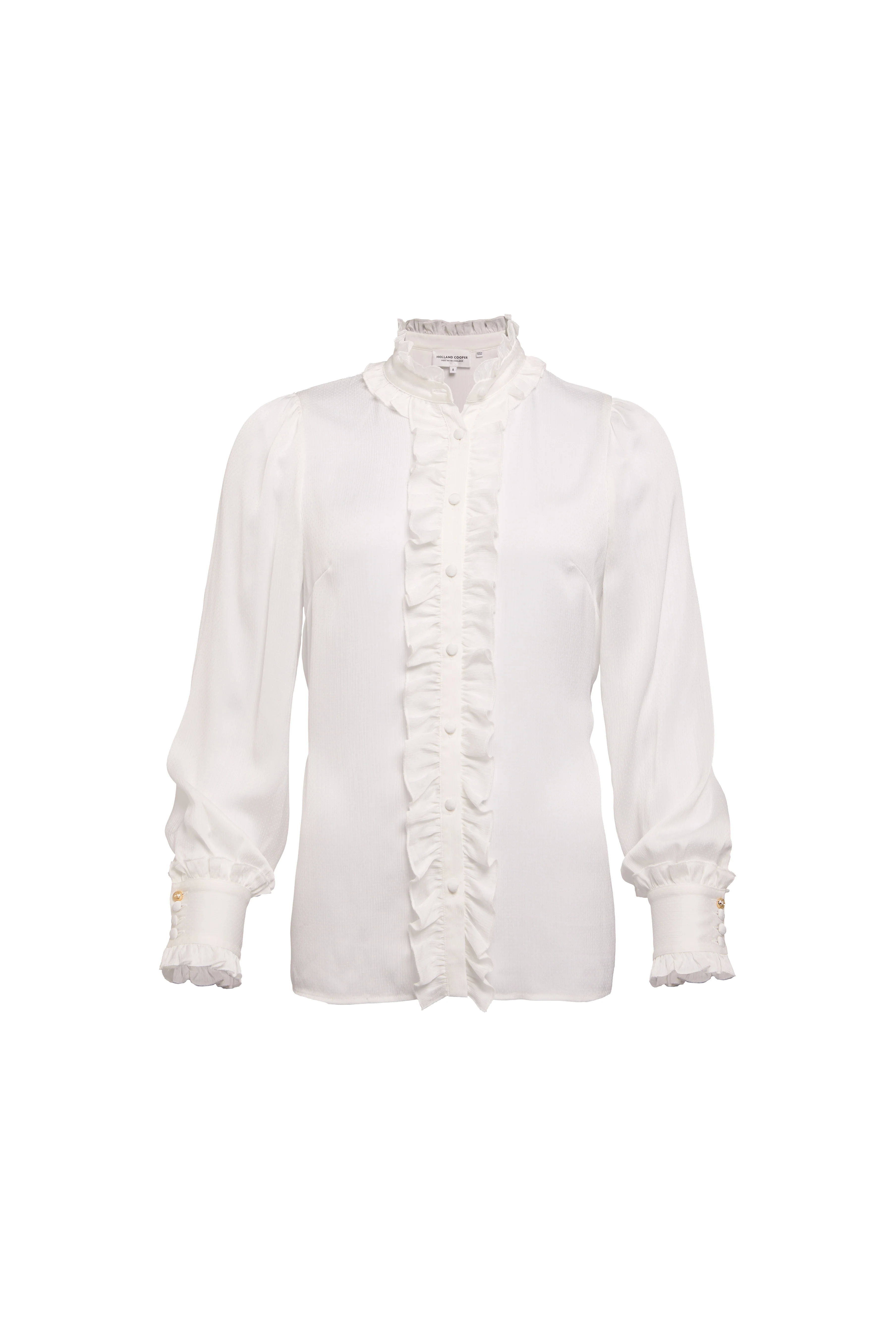Ruby Ruffle Shirt (White) - Image 4