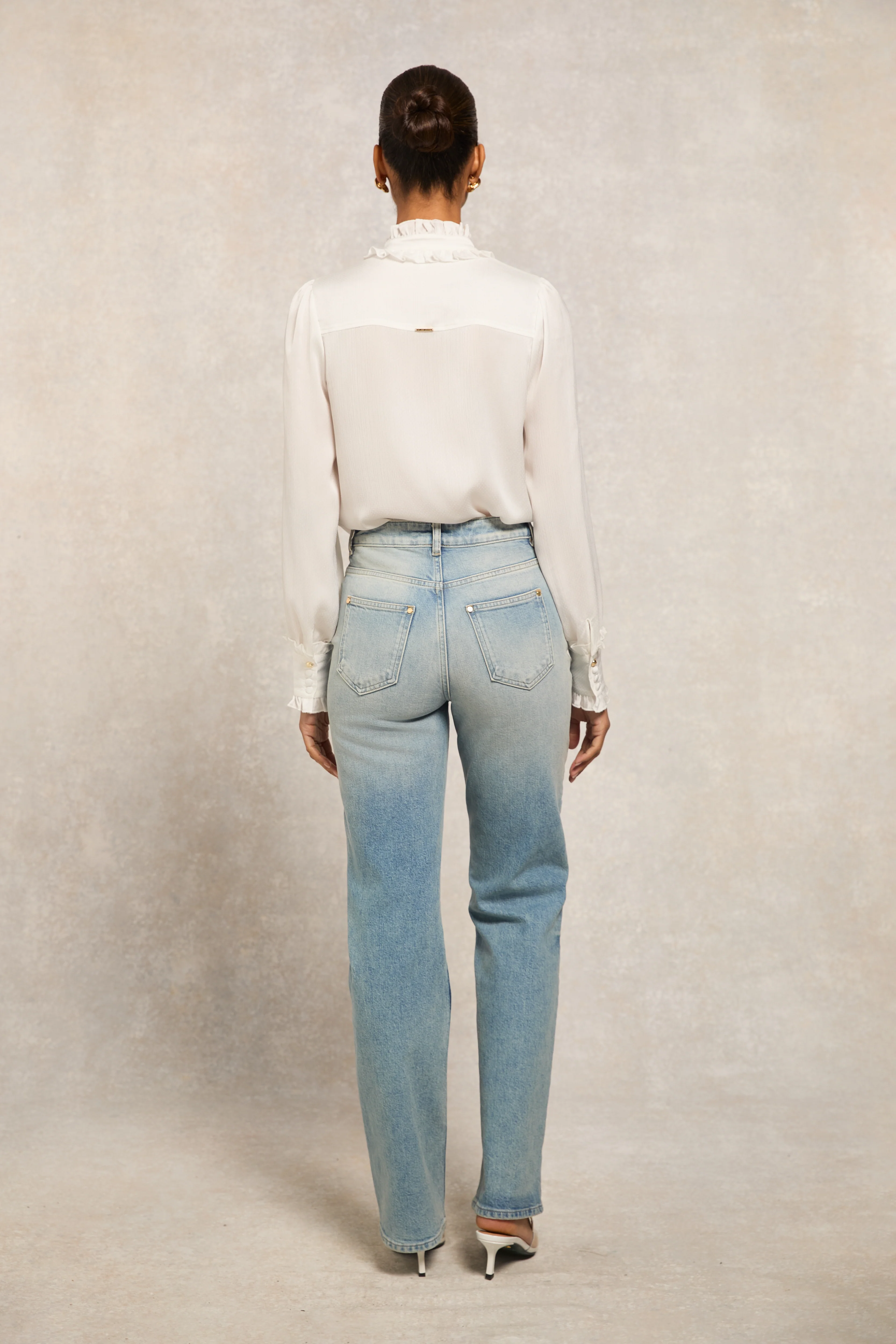 Ruby Ruffle Shirt (White) - Image 6
