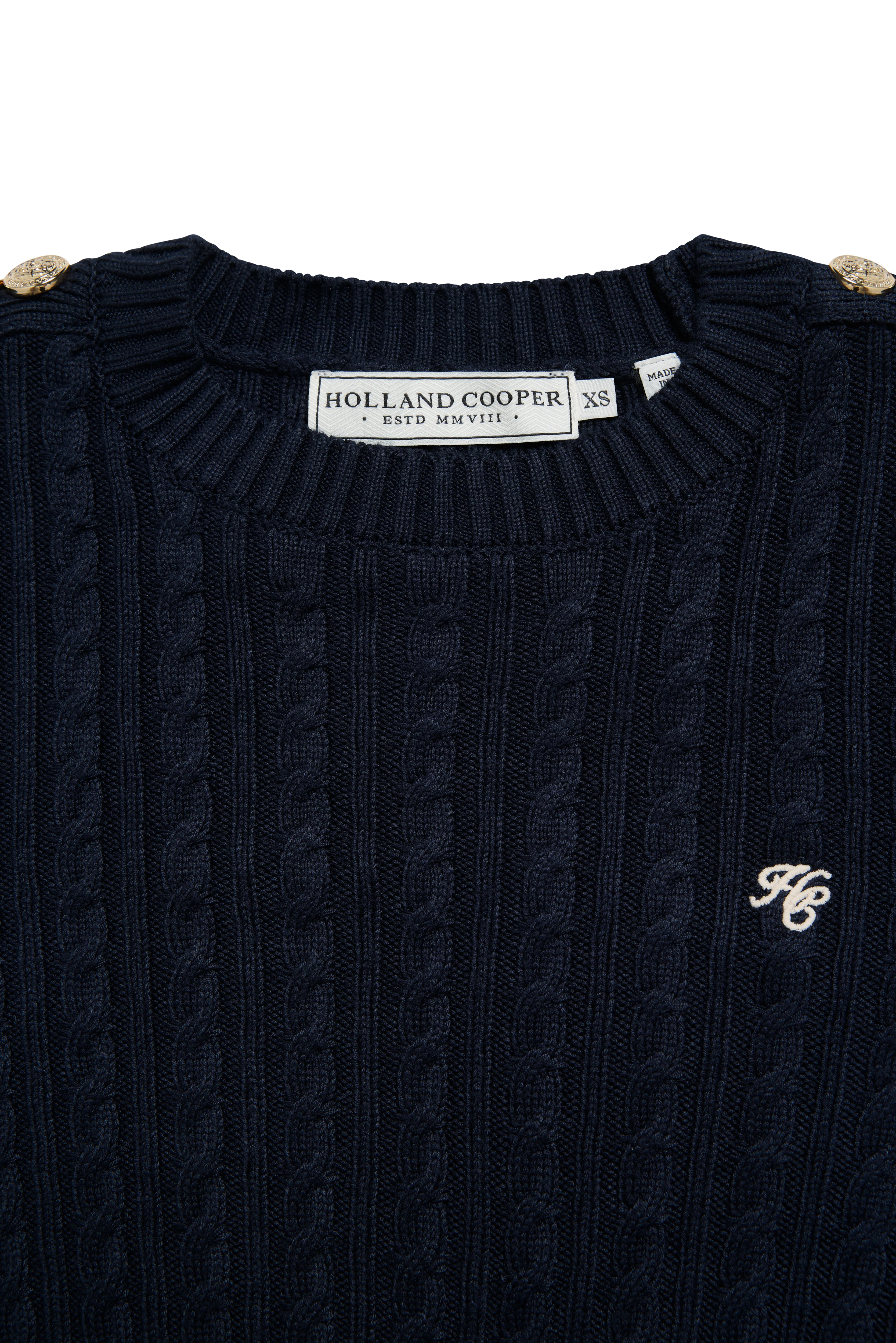 Seattle Cable Crew Knit (Ink Navy) - Image 7