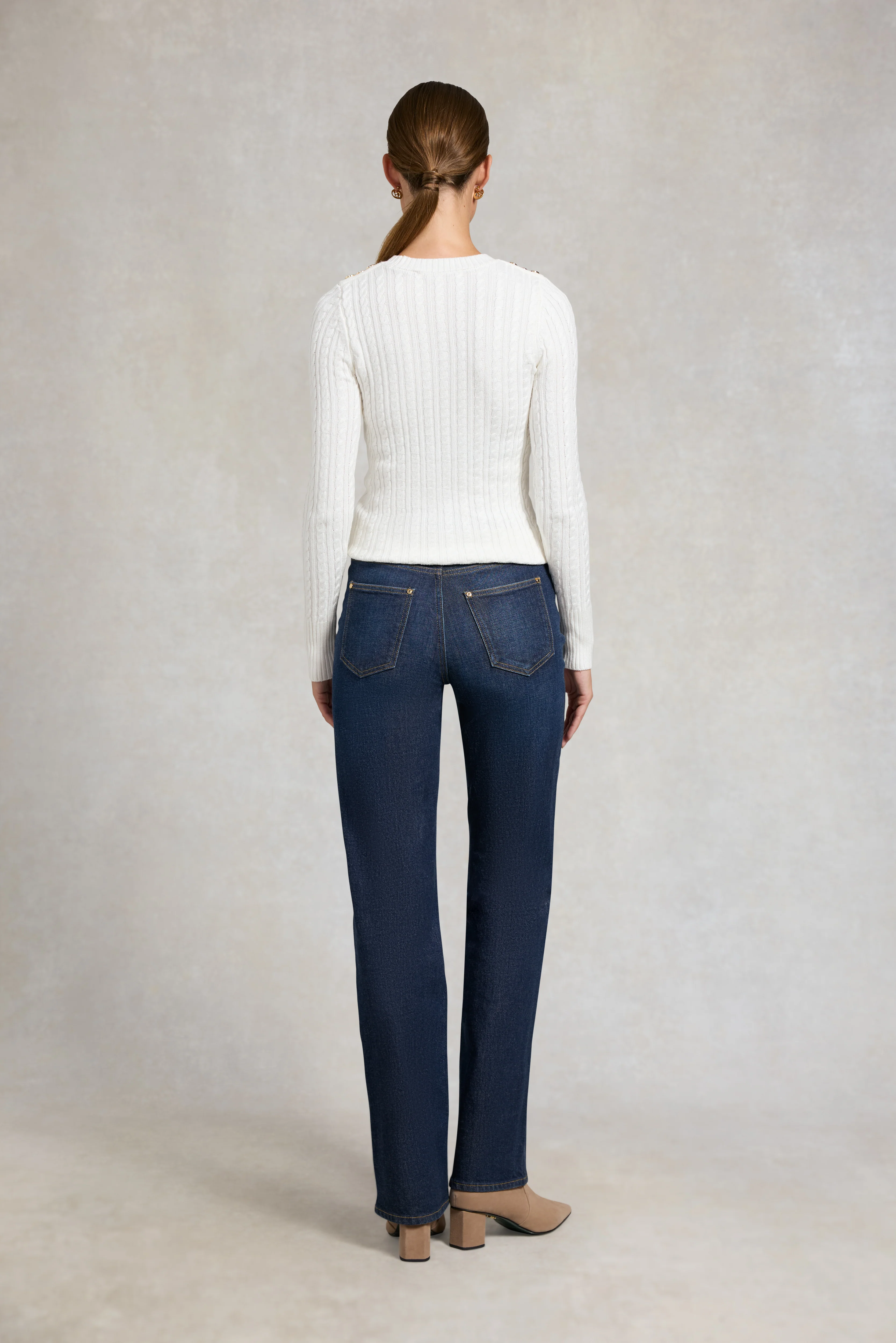 Seattle Cable Crew Knit (White) - Image 5
