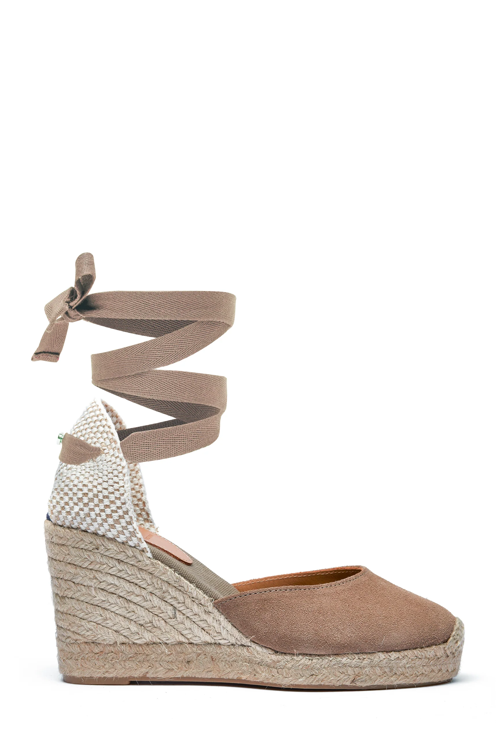 Seville Wedge Sandal (Taupe) - Image 4