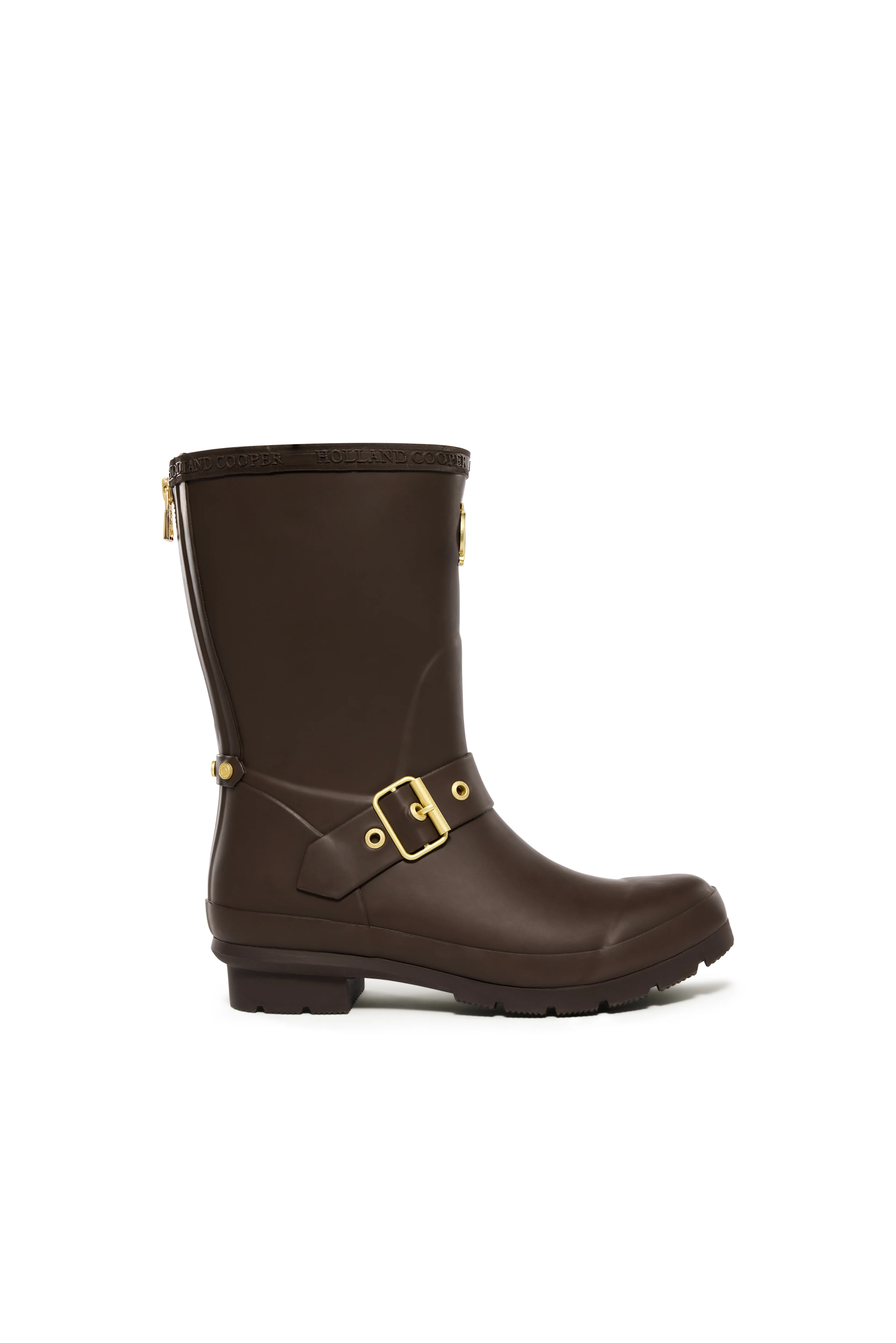 Sherpa Lined Chelsea Wellington (Chocolate Matte Gold)