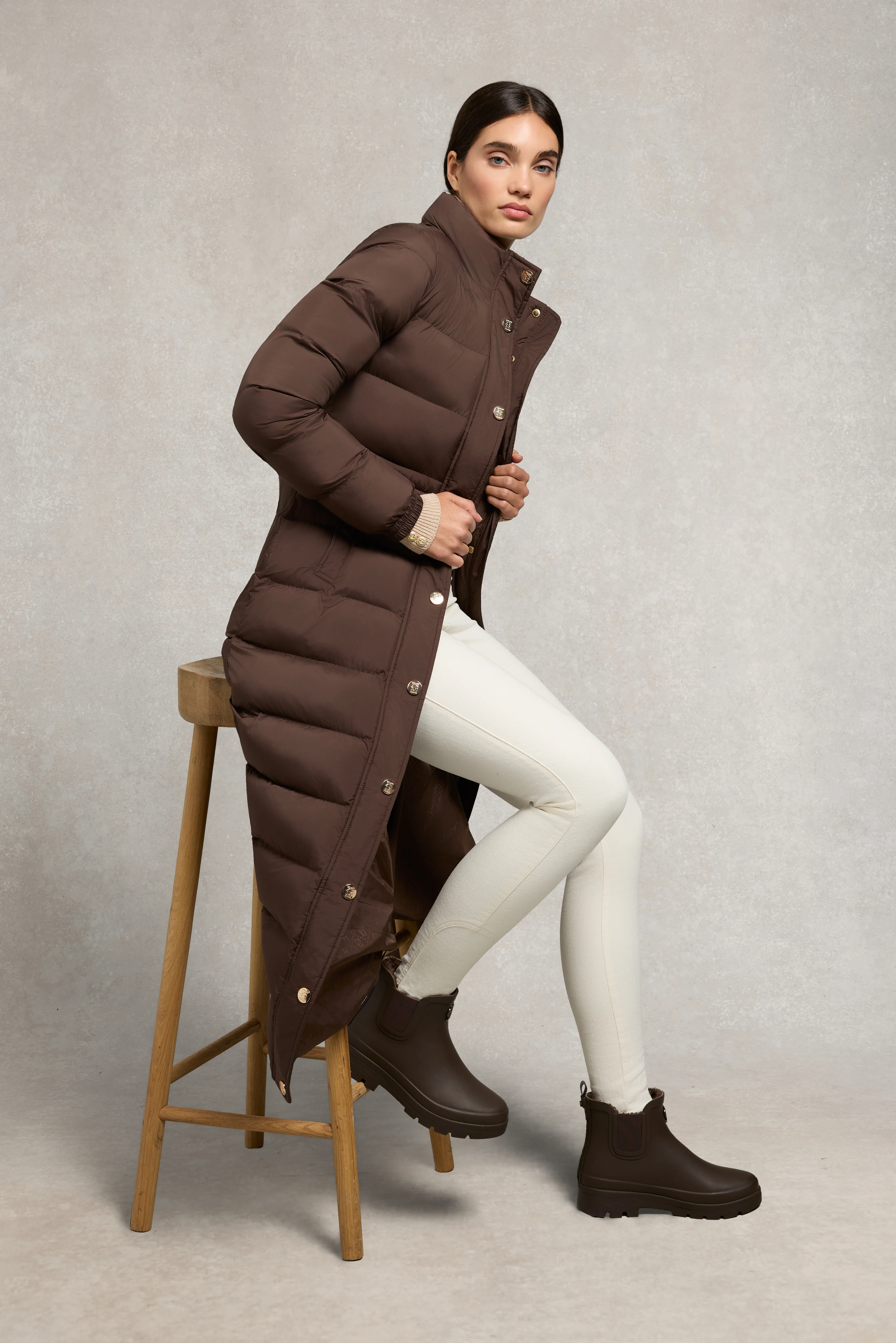 Sherpa Lined Chunky Chelsea Wellington (Chocolate) - Image 3
