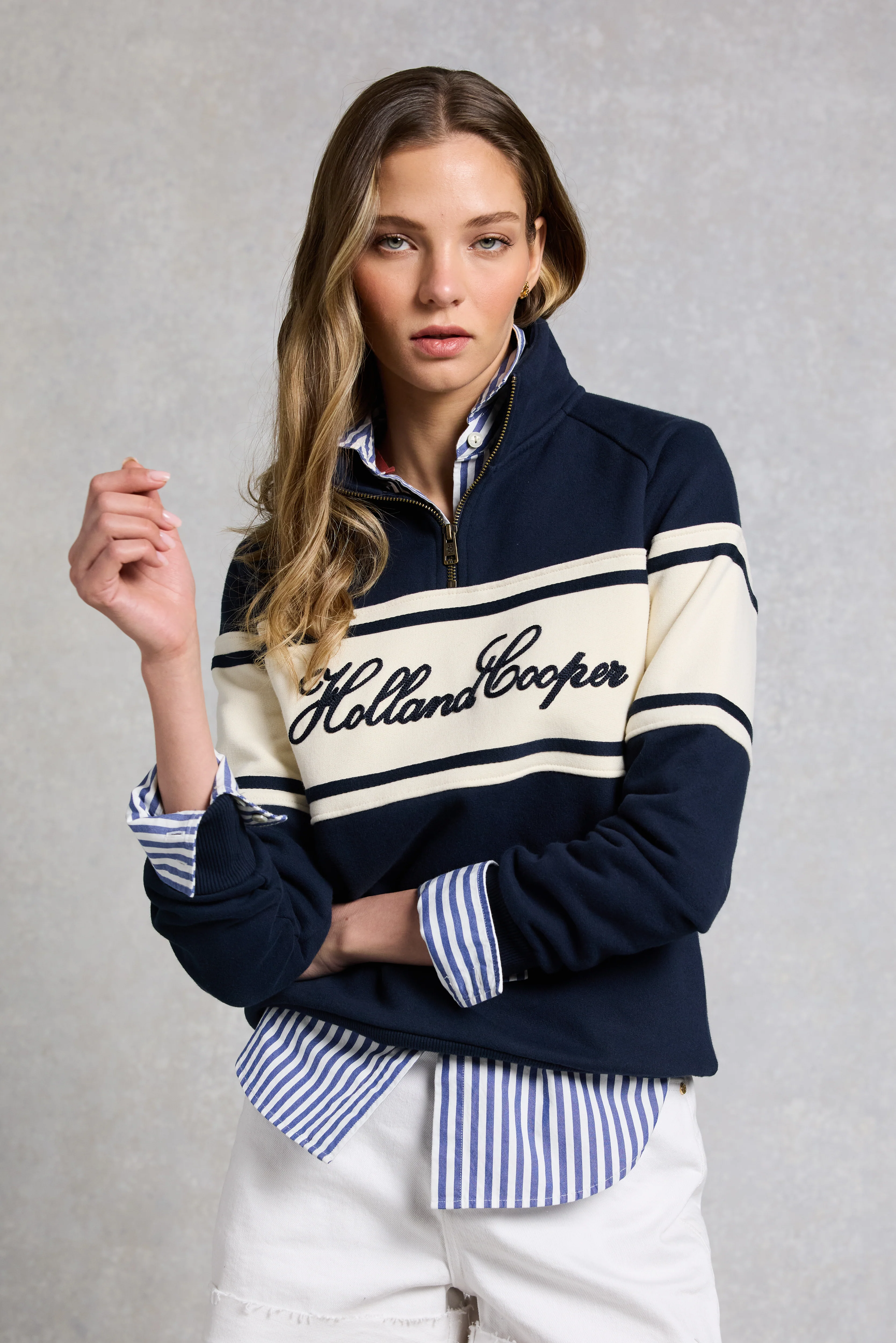Signature Quarter Zip Sweat (Ink Navy) - Image 2