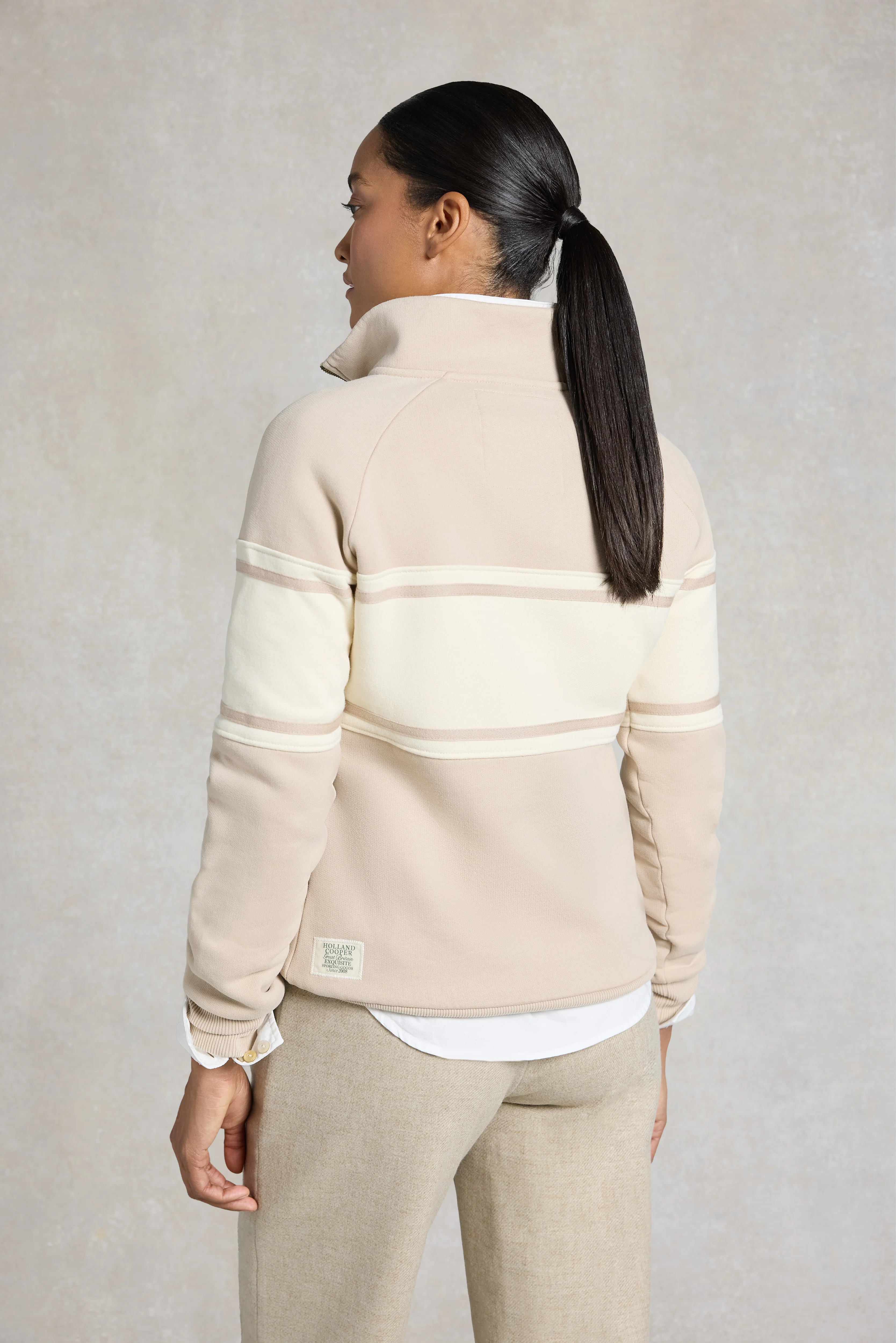 Signature Quarter Zip Sweat (Stone) - Image 7