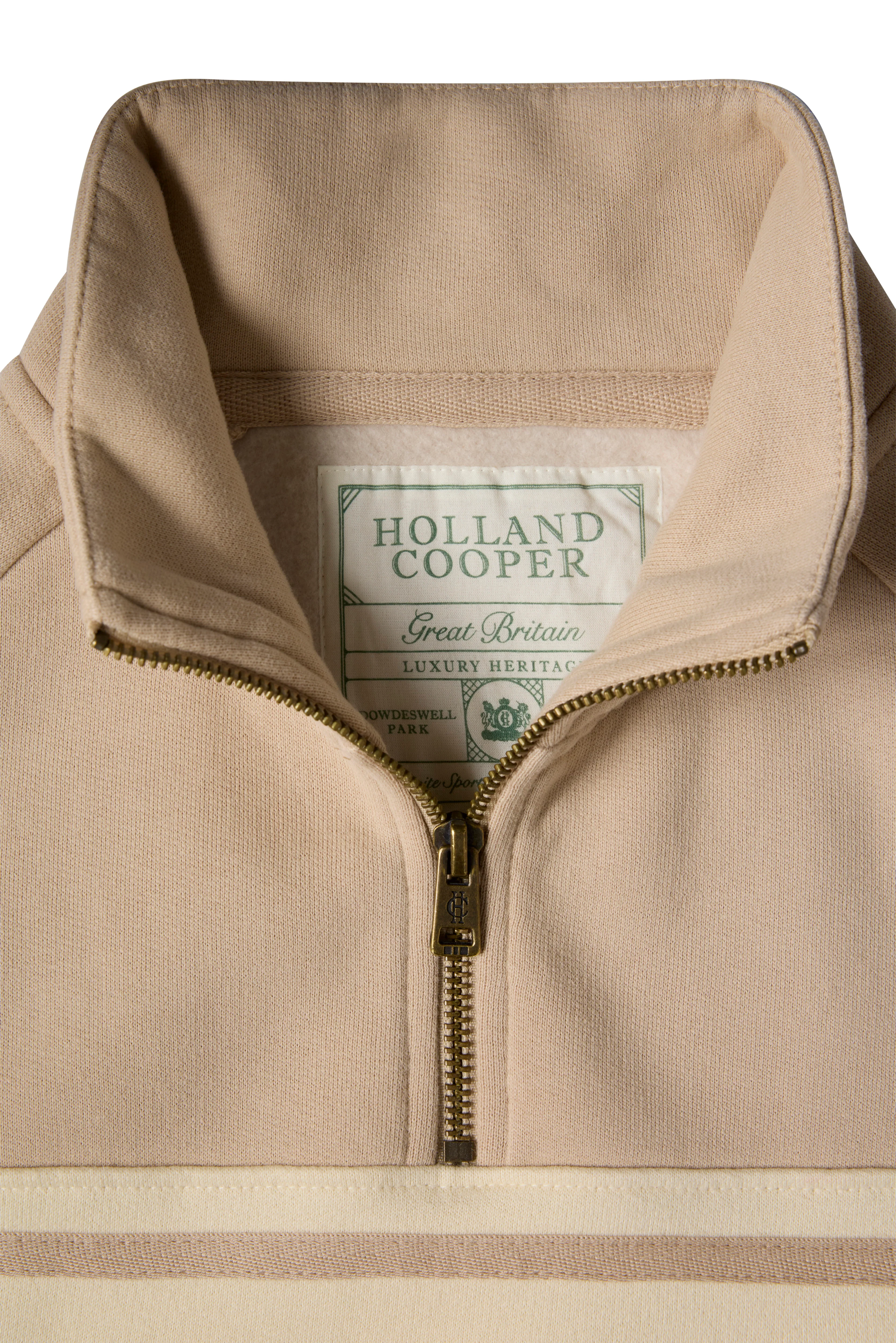 Signature Quarter Zip Sweat (Stone) - Image 9