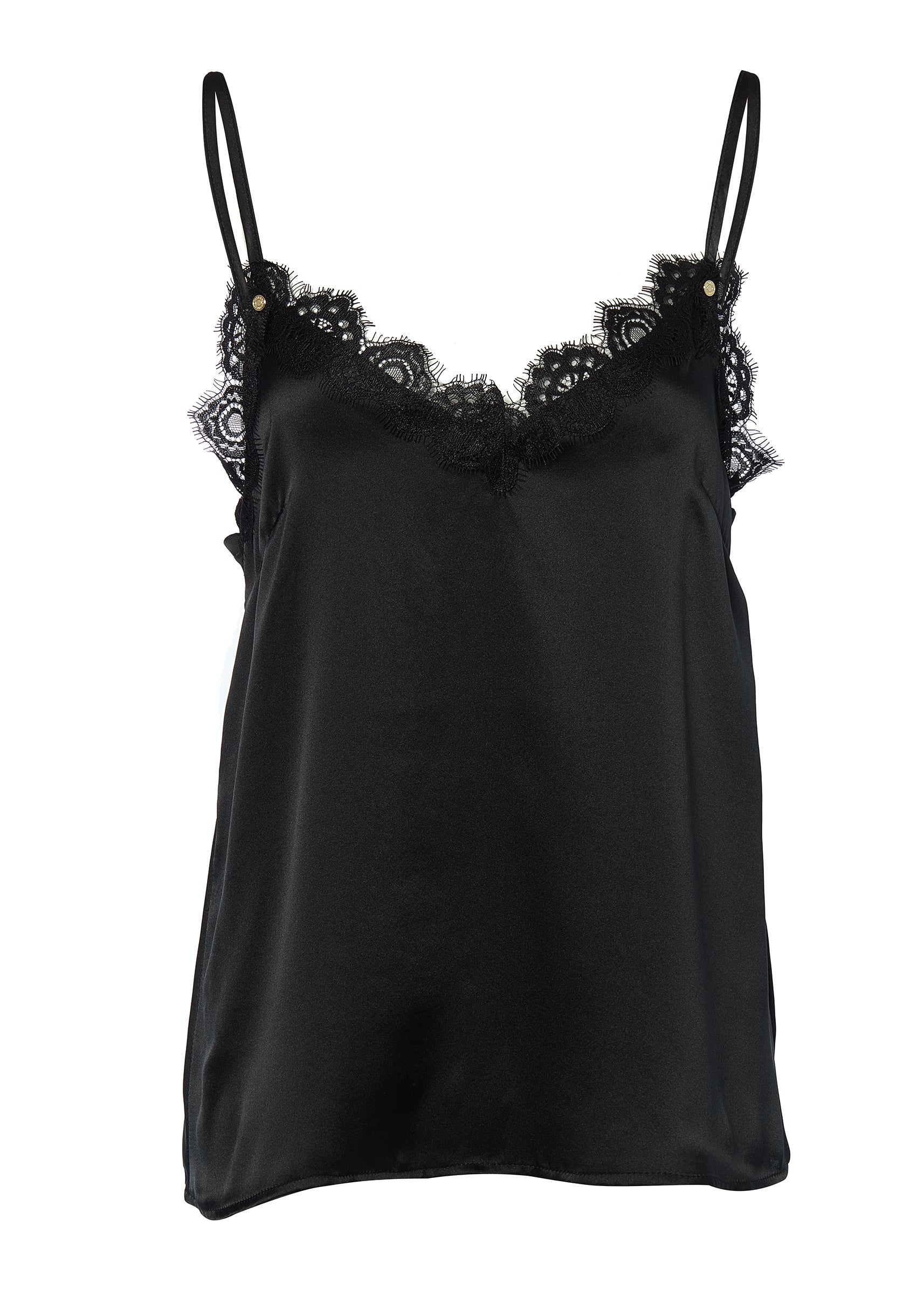 Silk Lace Cami (Black) - Image 4