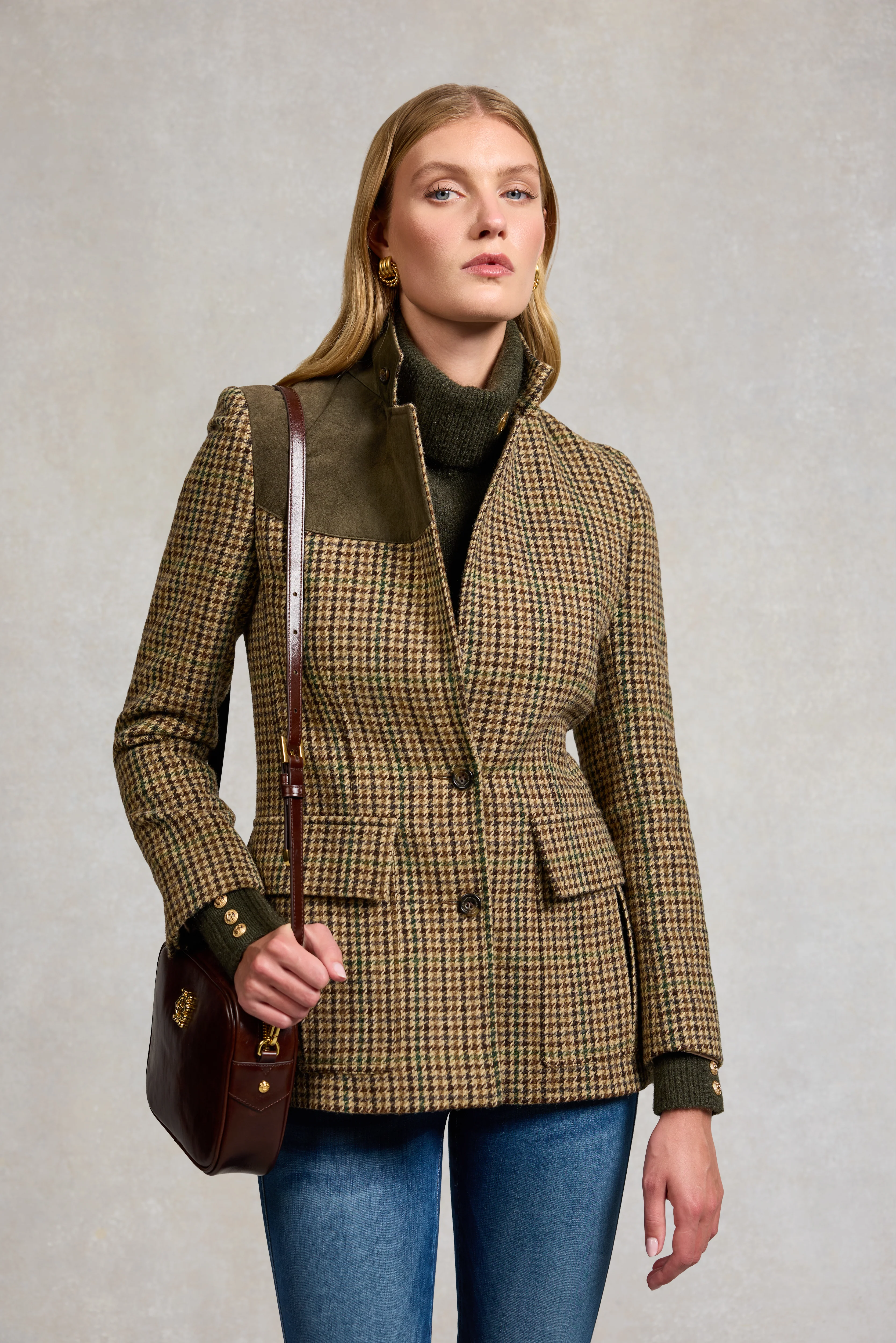 Single Breasted Field Blazer (Hailes Green Tweed) - Image 7