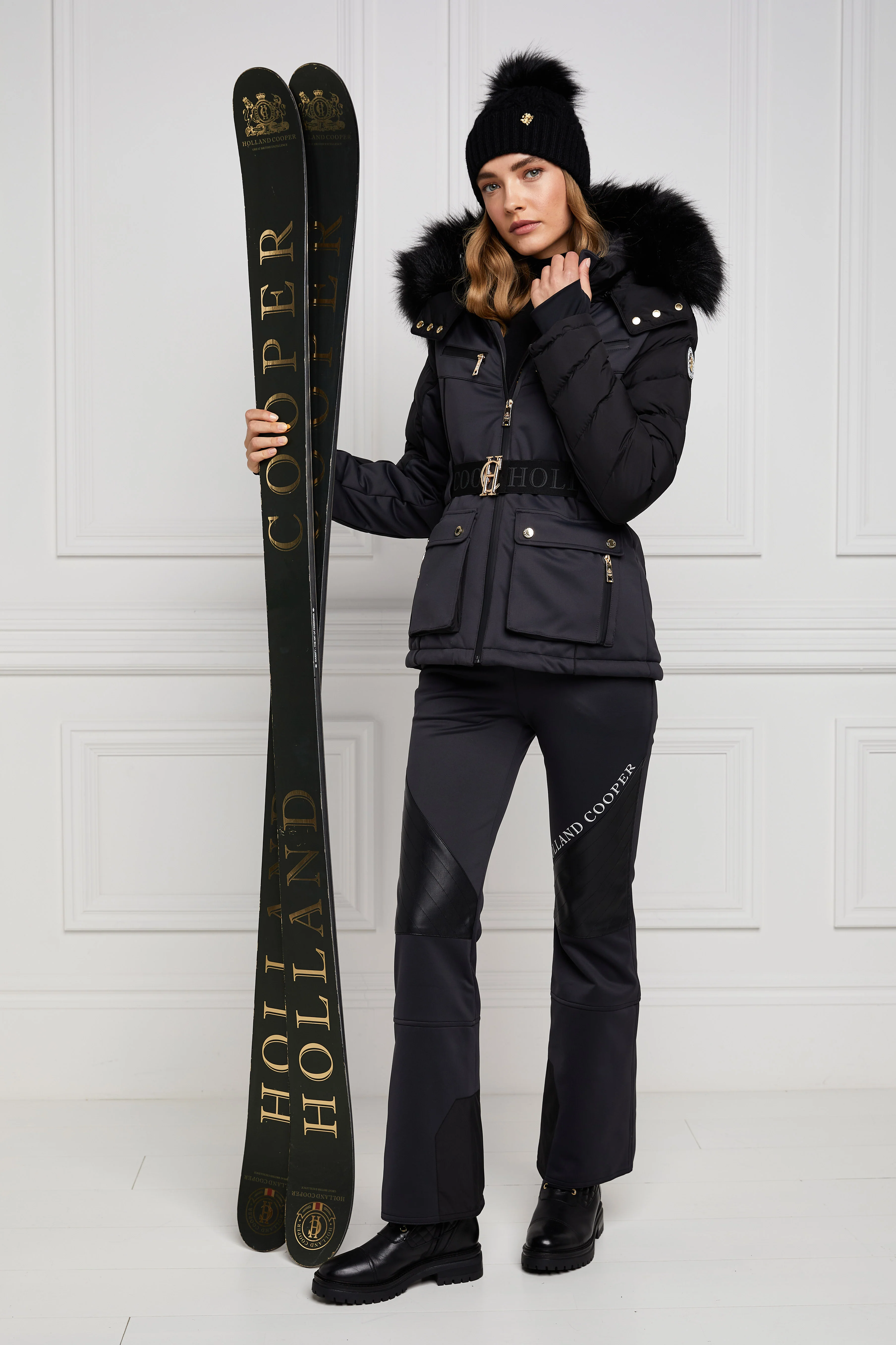 Ski Salopettes (Black) - Image 3