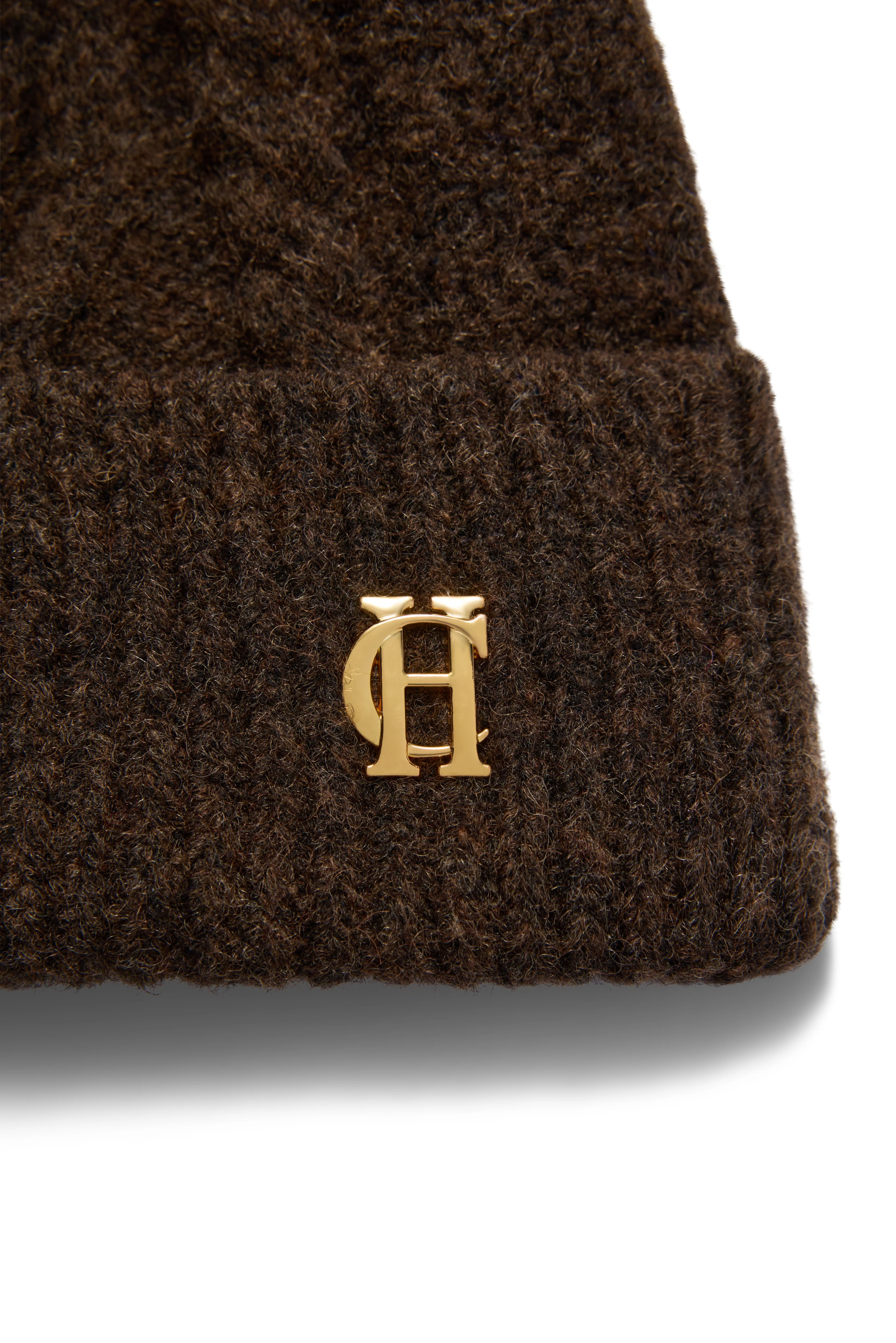 Sloane Cable Bobble Hat (Chocolate) - Image 4