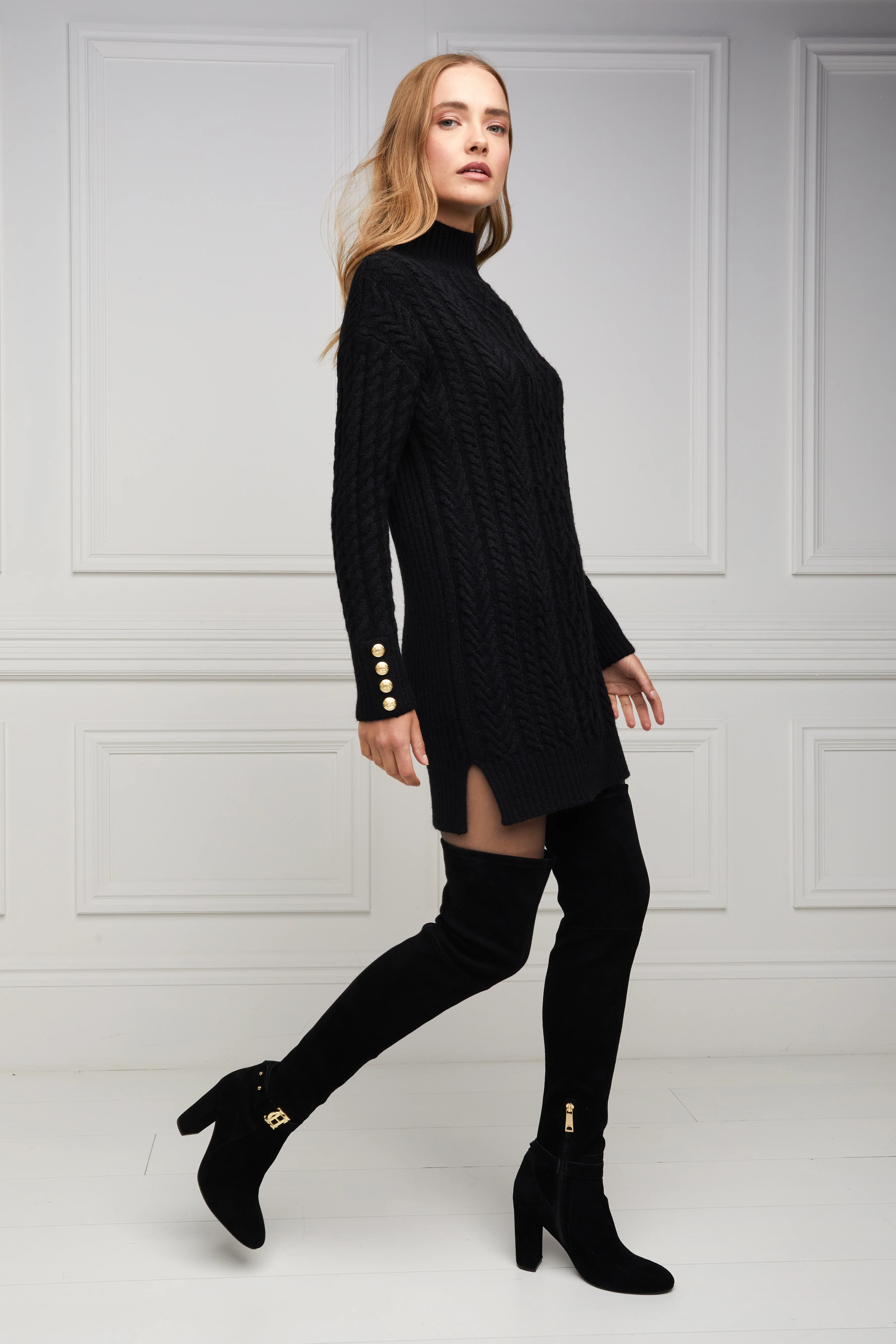 Sloane Over The Knee Boot (Black) - Image 10