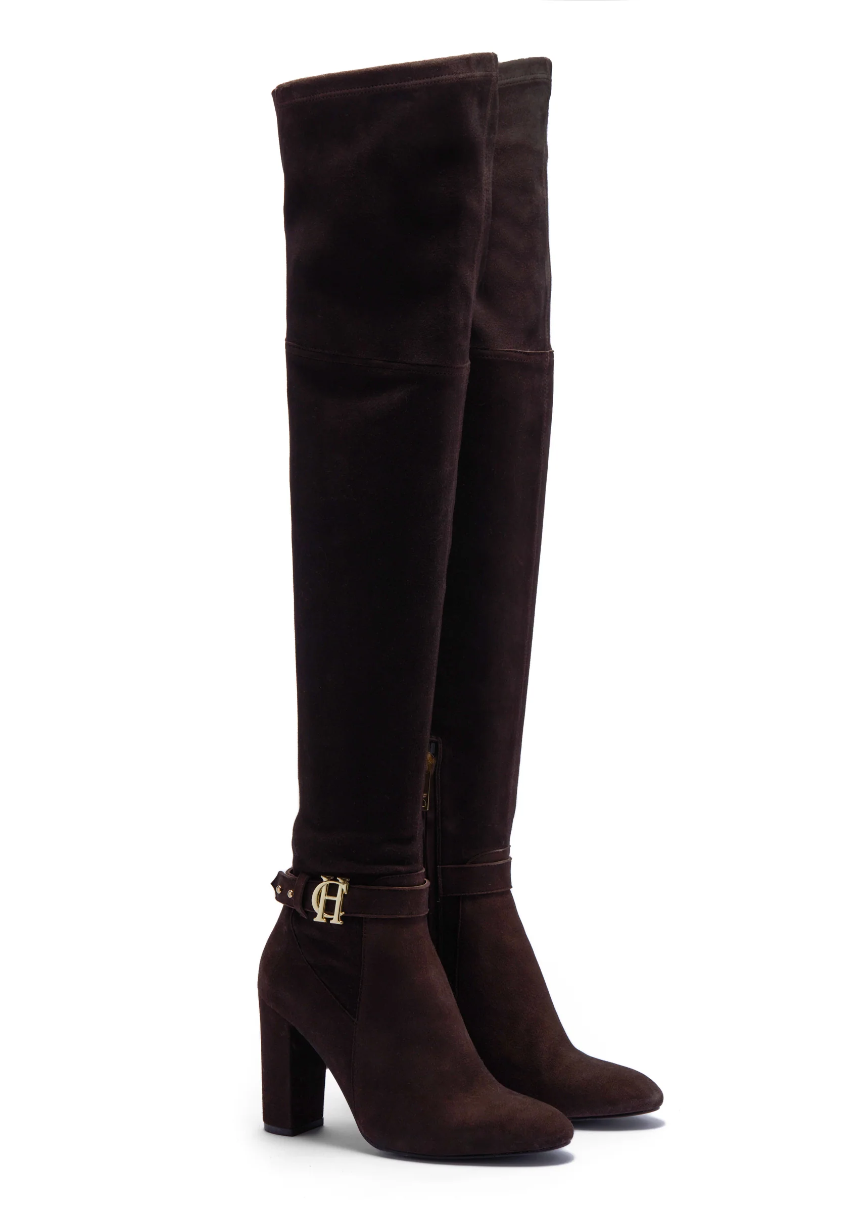 Sloane Over The Knee Boot (Chocolate) - Image 4