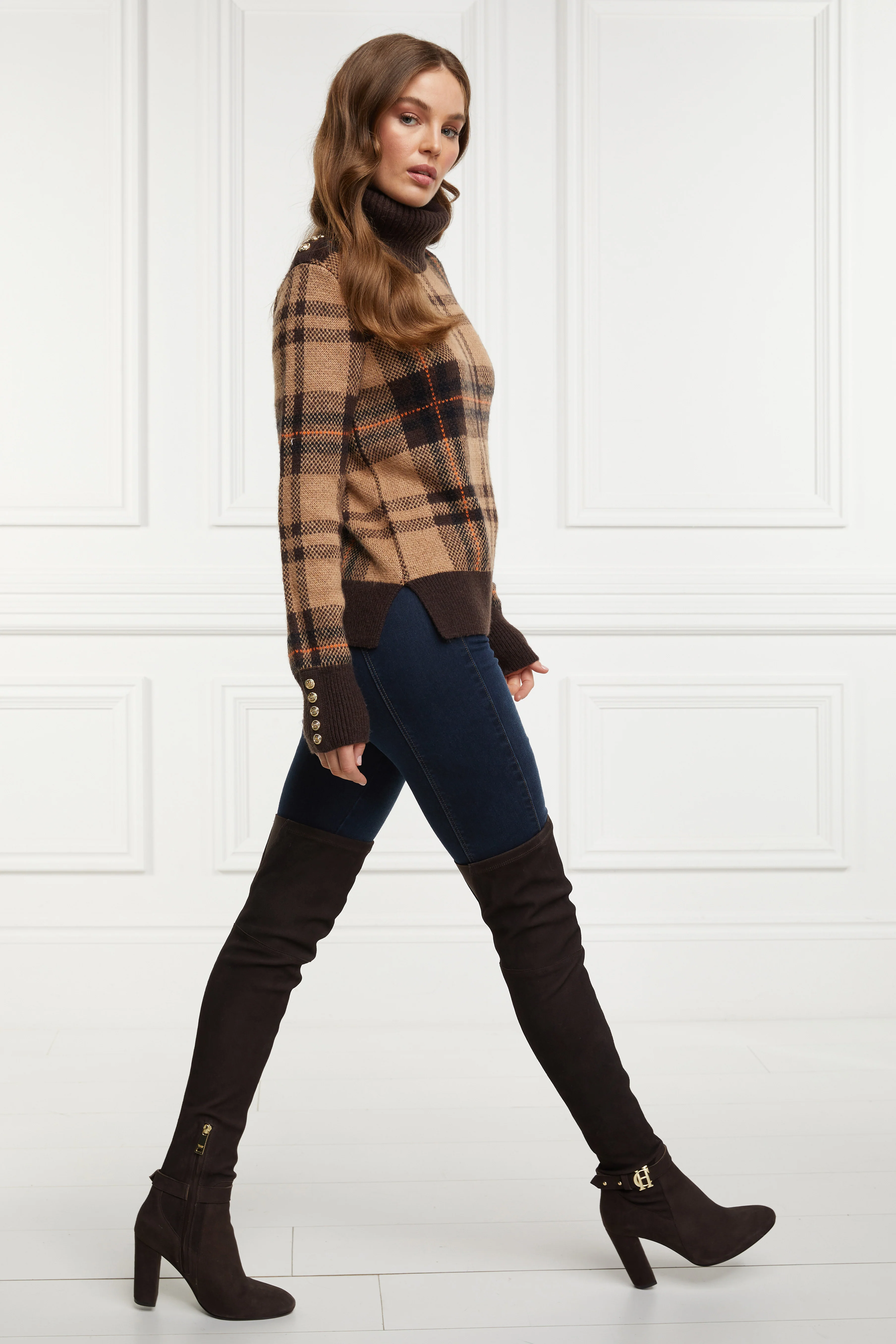 Sloane Over The Knee Boot (Chocolate) - Image 7