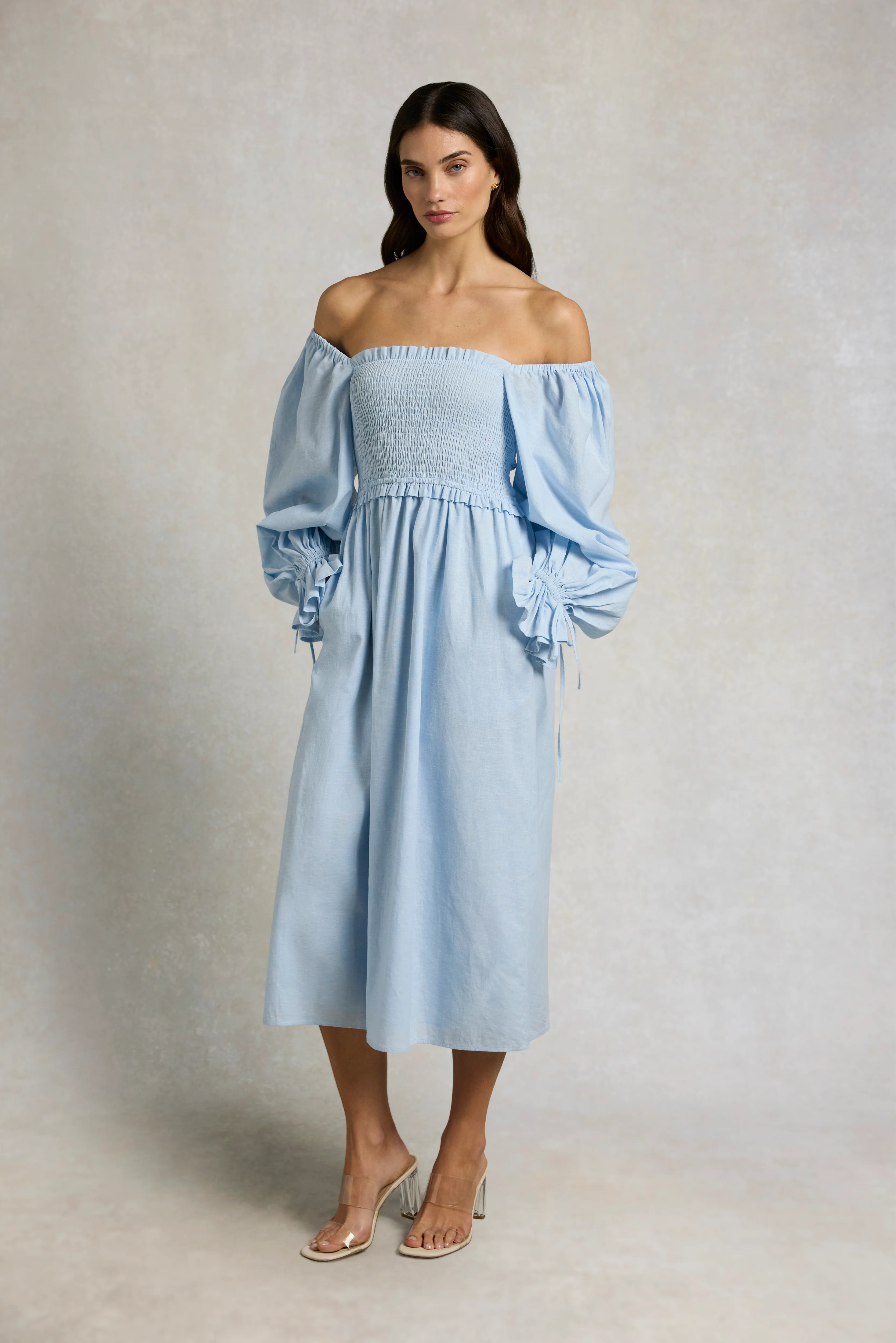 Smock Dress (Pale Blue Chambray) - Image 7