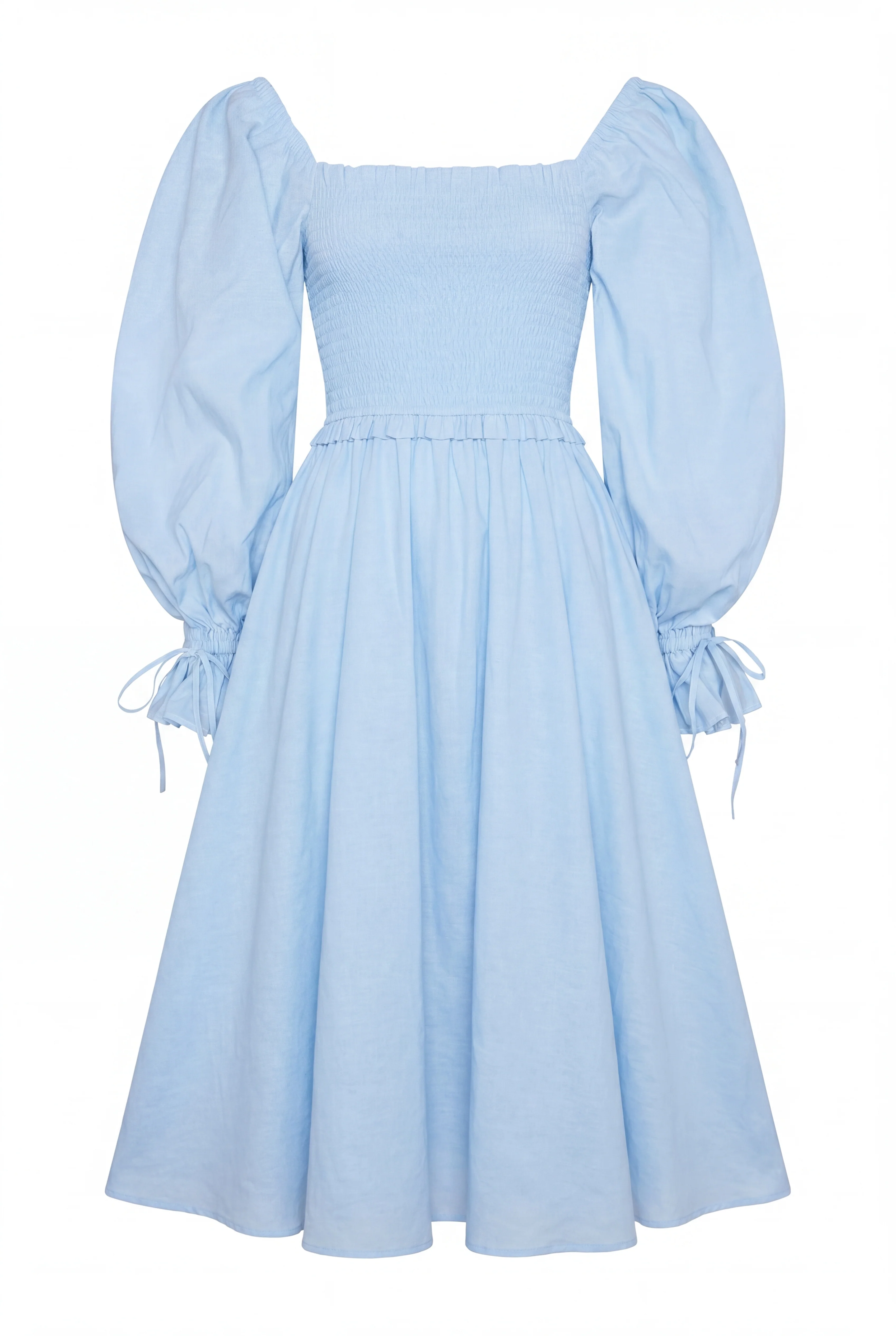 Smock Dress (Pale Blue Chambray) - Image 9