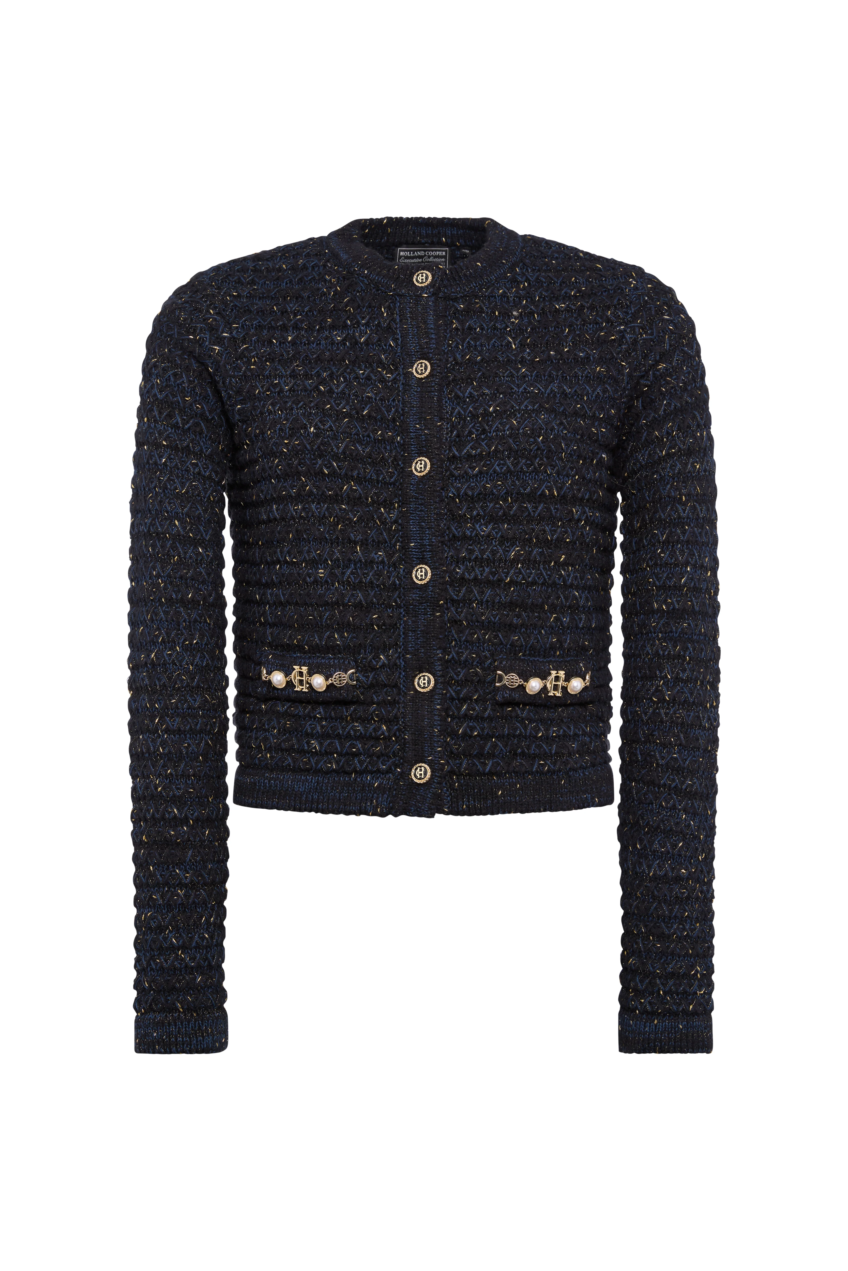 Sofia Knitted Jacket (Black) - Image 4
