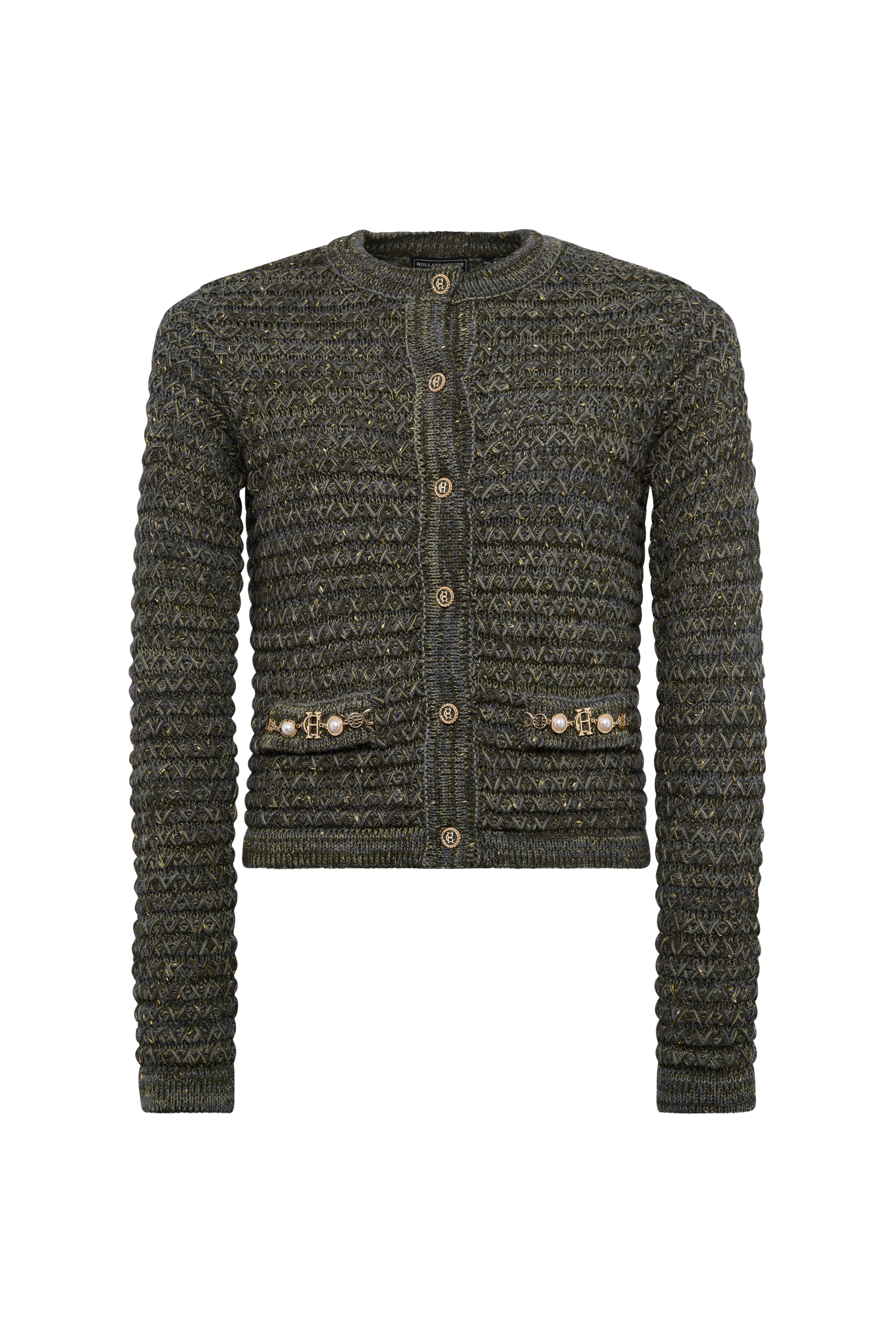 Sofia Knitted Jacket (Green) - Image 4