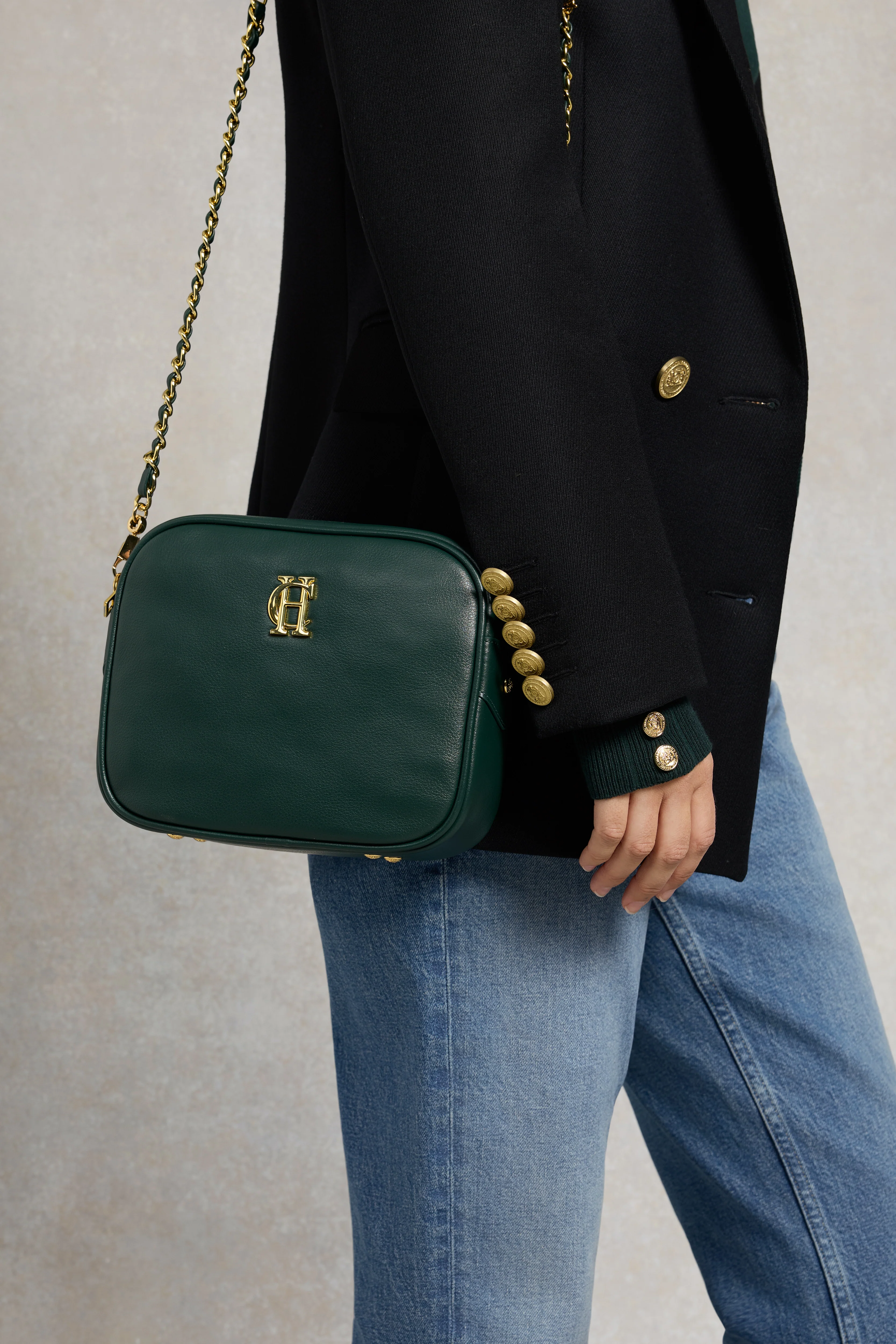 Soho Camera Bag (Emerald Leather) - Image 2