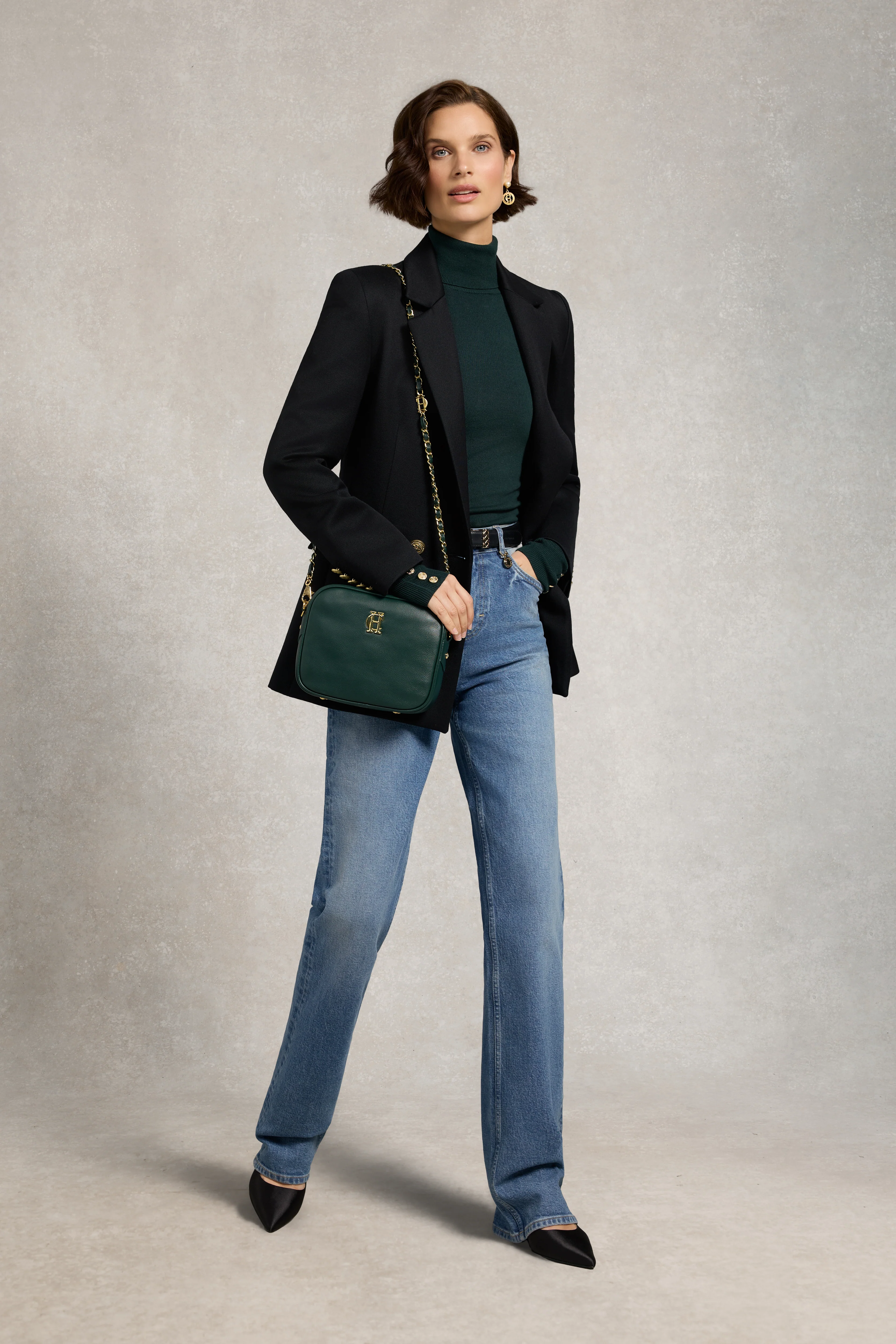 Soho Camera Bag (Emerald Leather) - Image 3