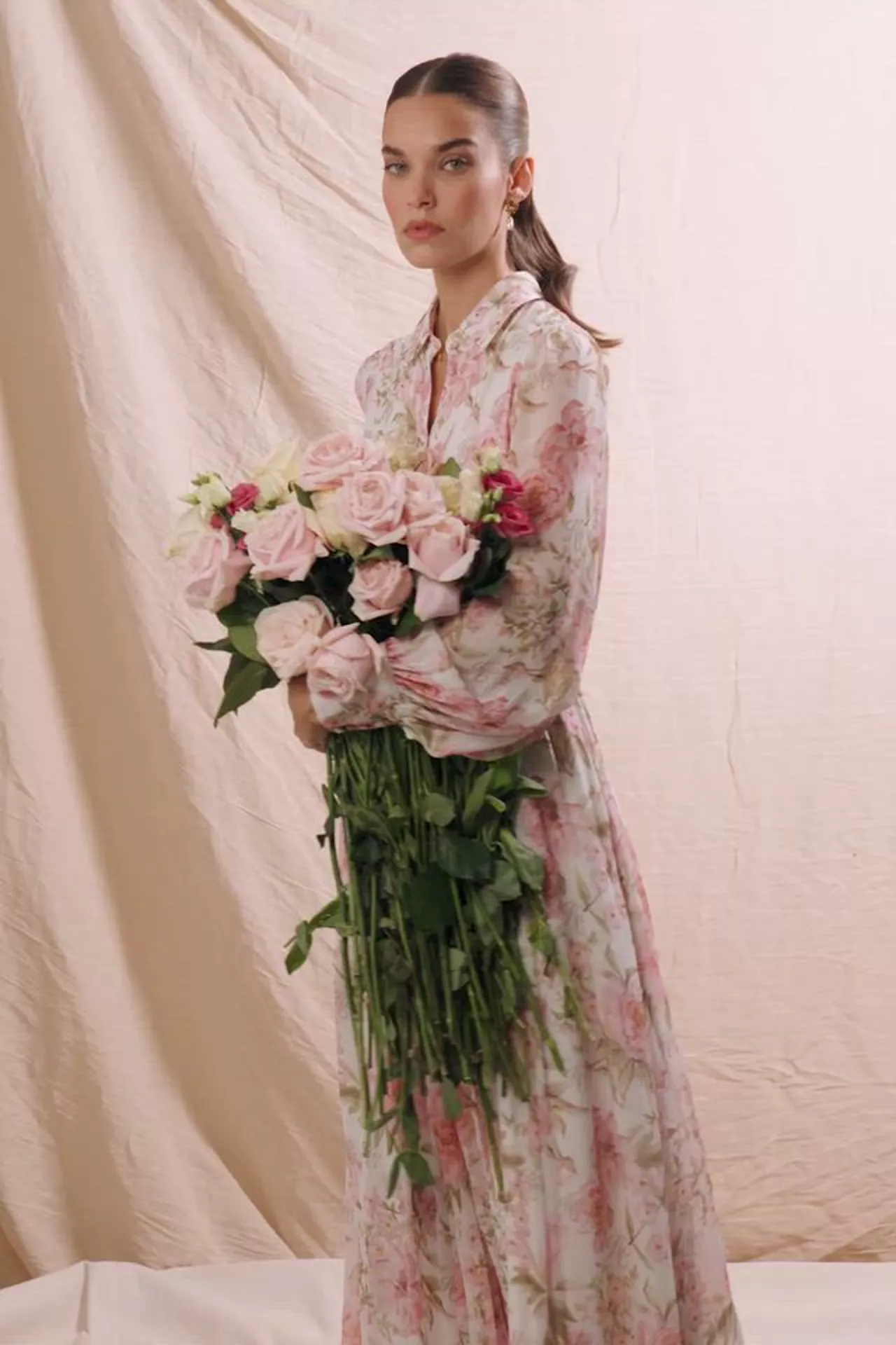 Sorrento Shirt Dress (Peony Ecru Floral) - Image 5