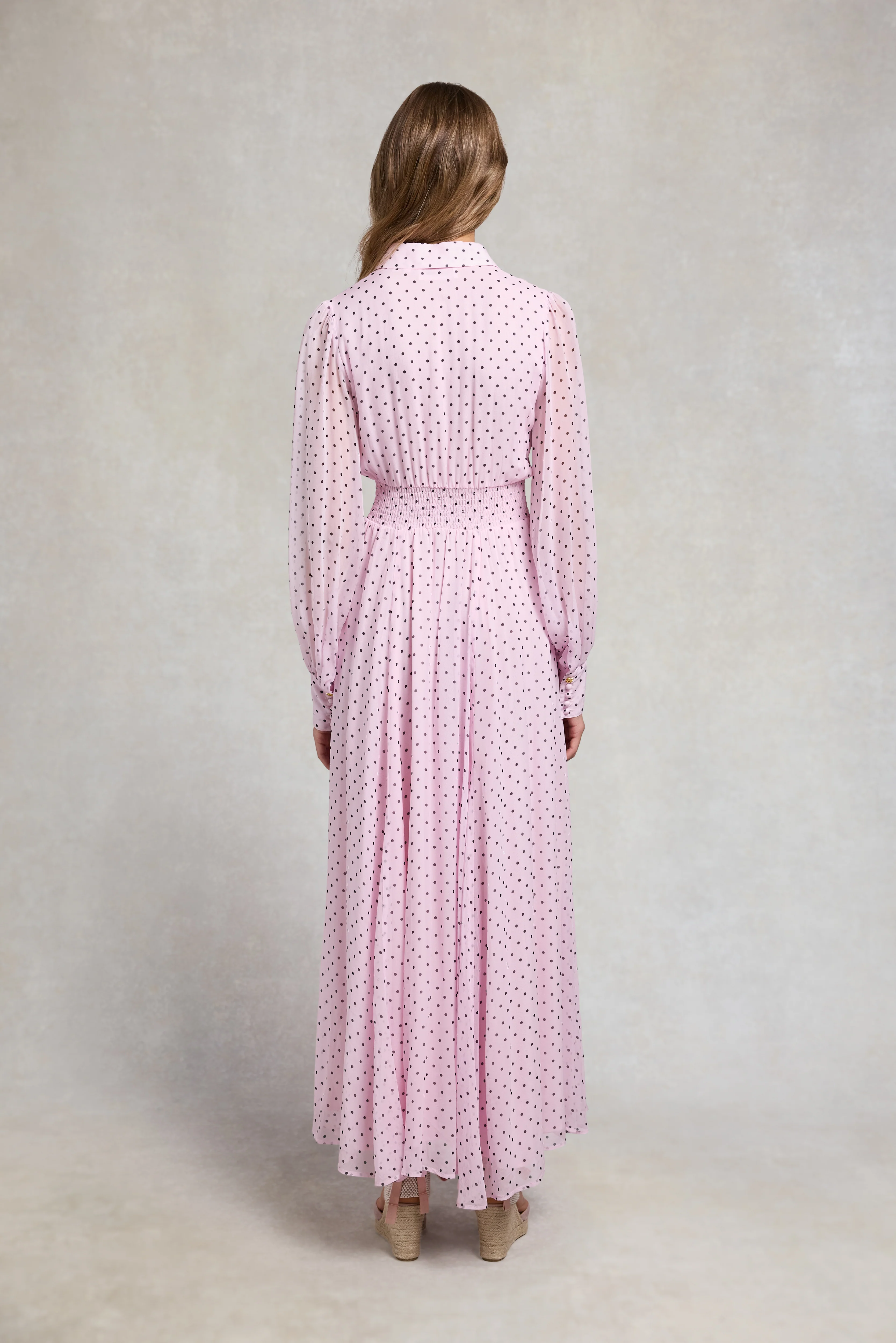 Sorrento Shirt Dress (Pink Polka Dot) - Image 4