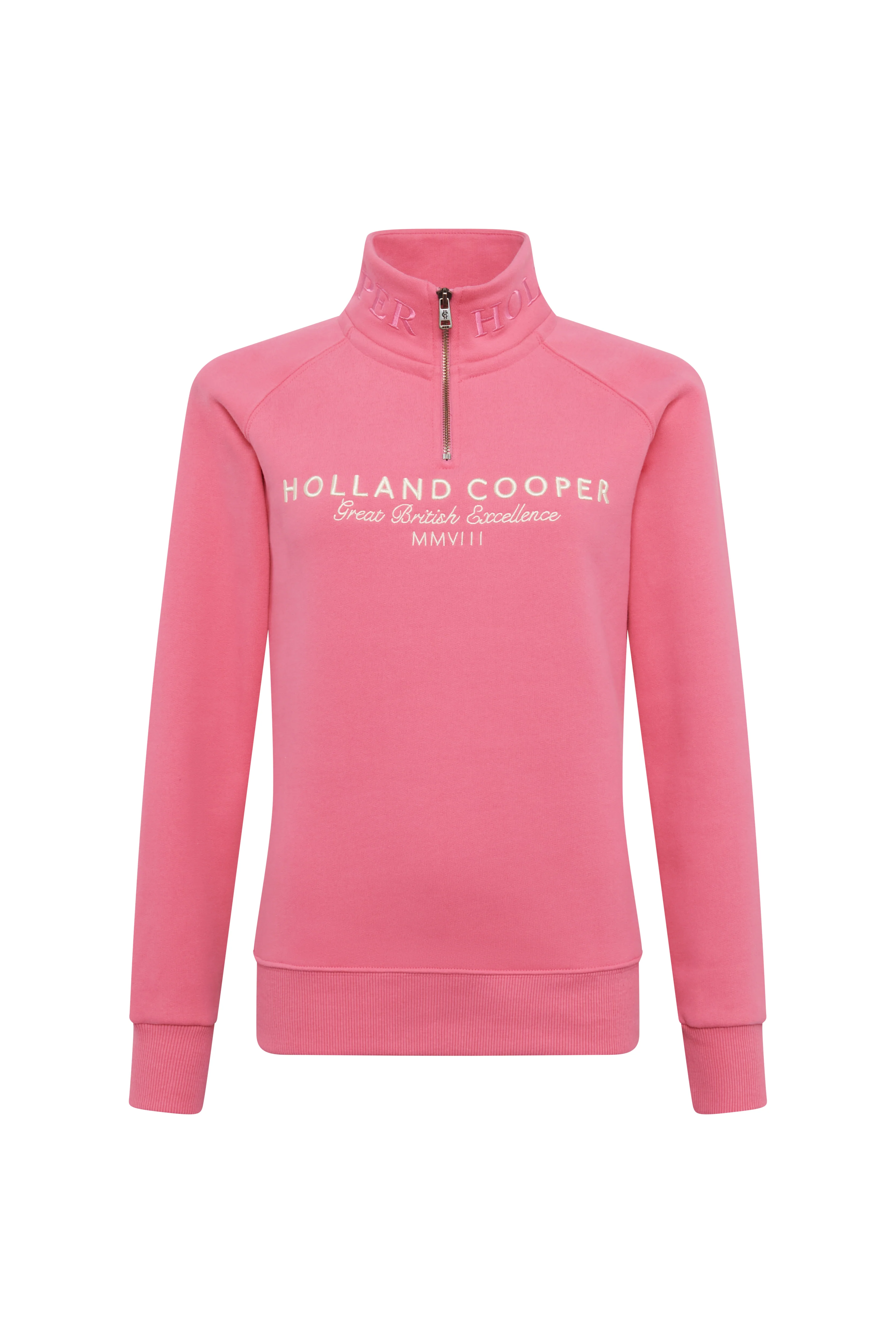 Sporting Goods Zip Henley (Peony Pink) - Image 7