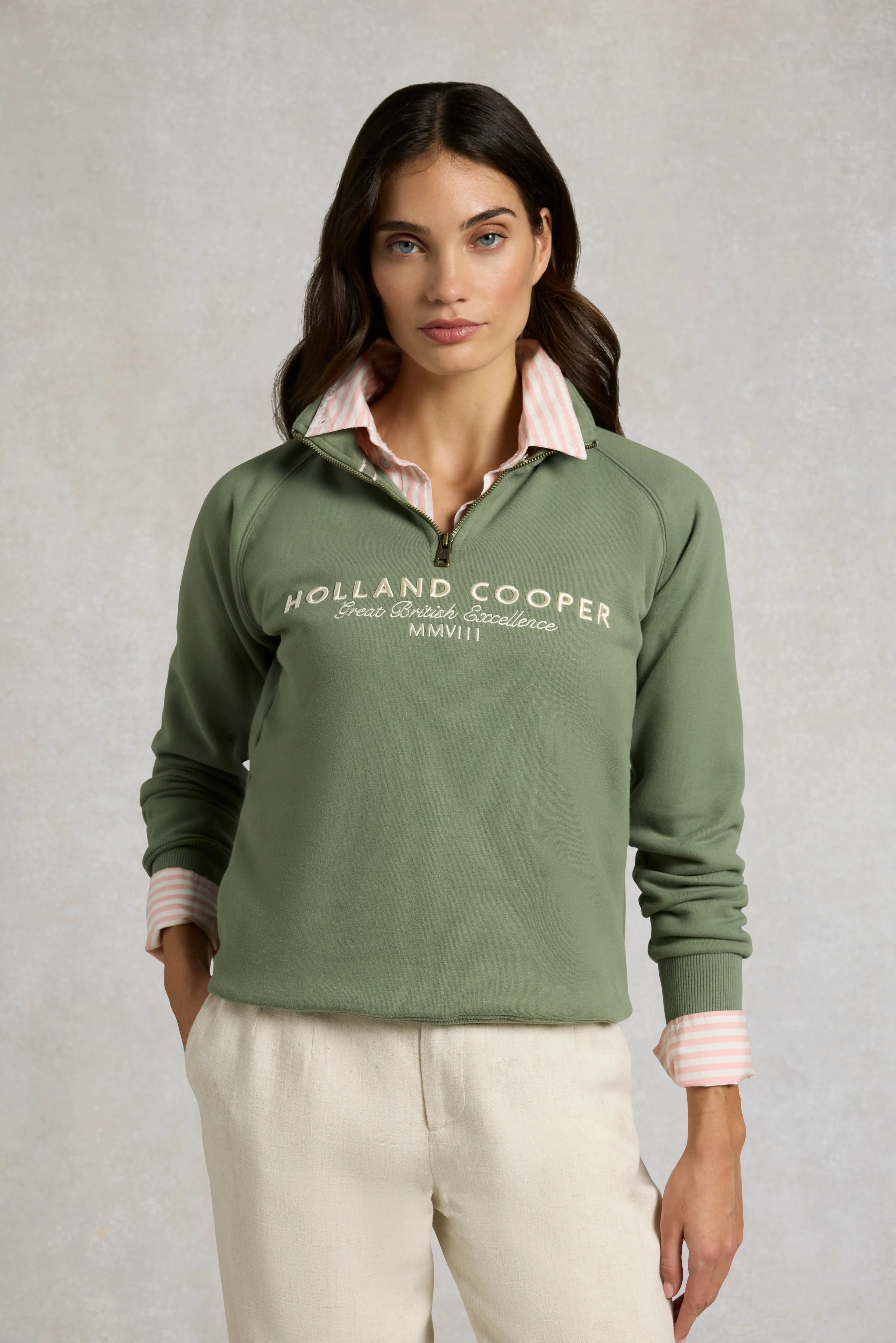 Sporting Goods Zip Henley (Sage) - Image 2
