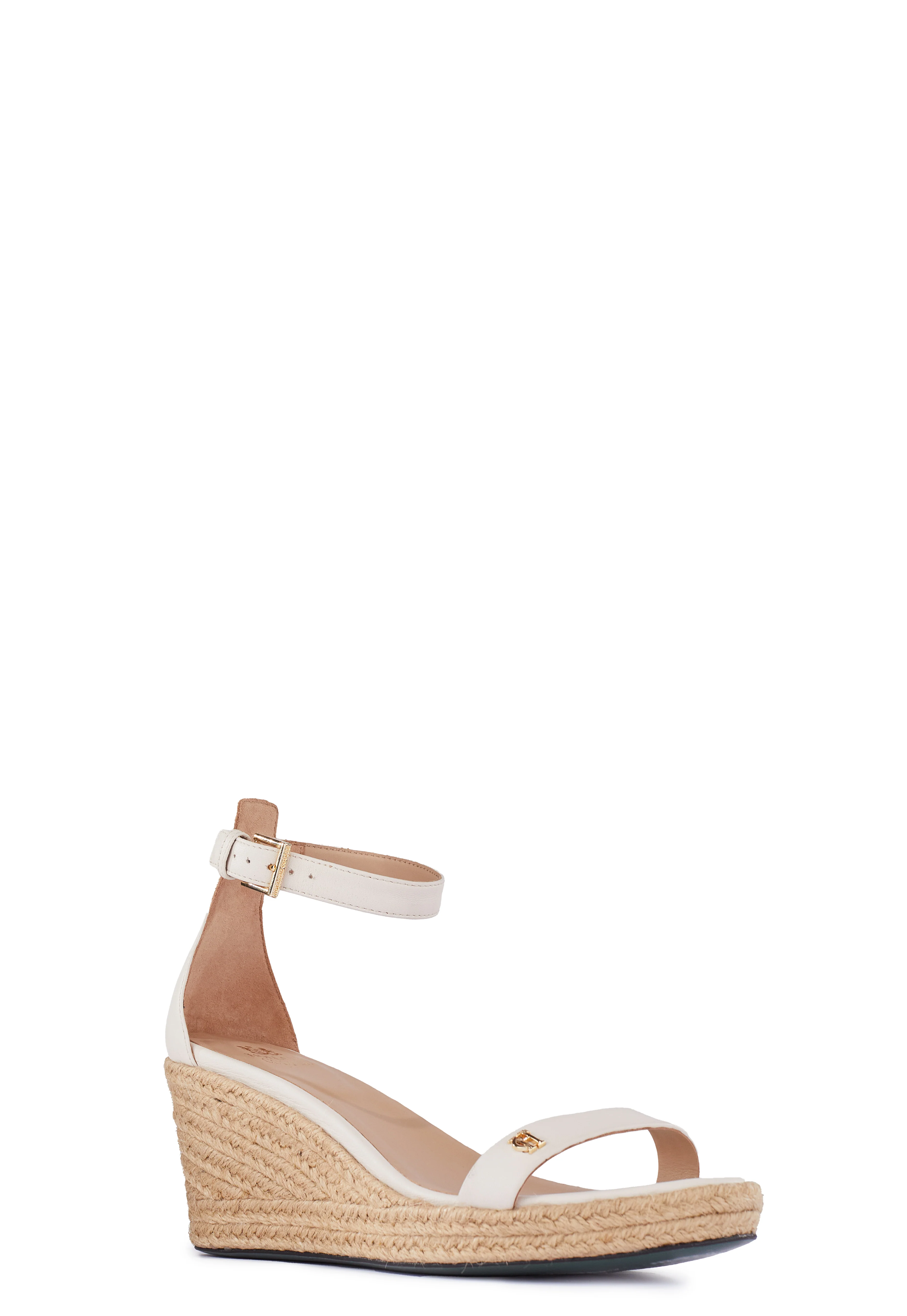 St Lucia Espadrille Wedge (Cream Leather) - Image 5
