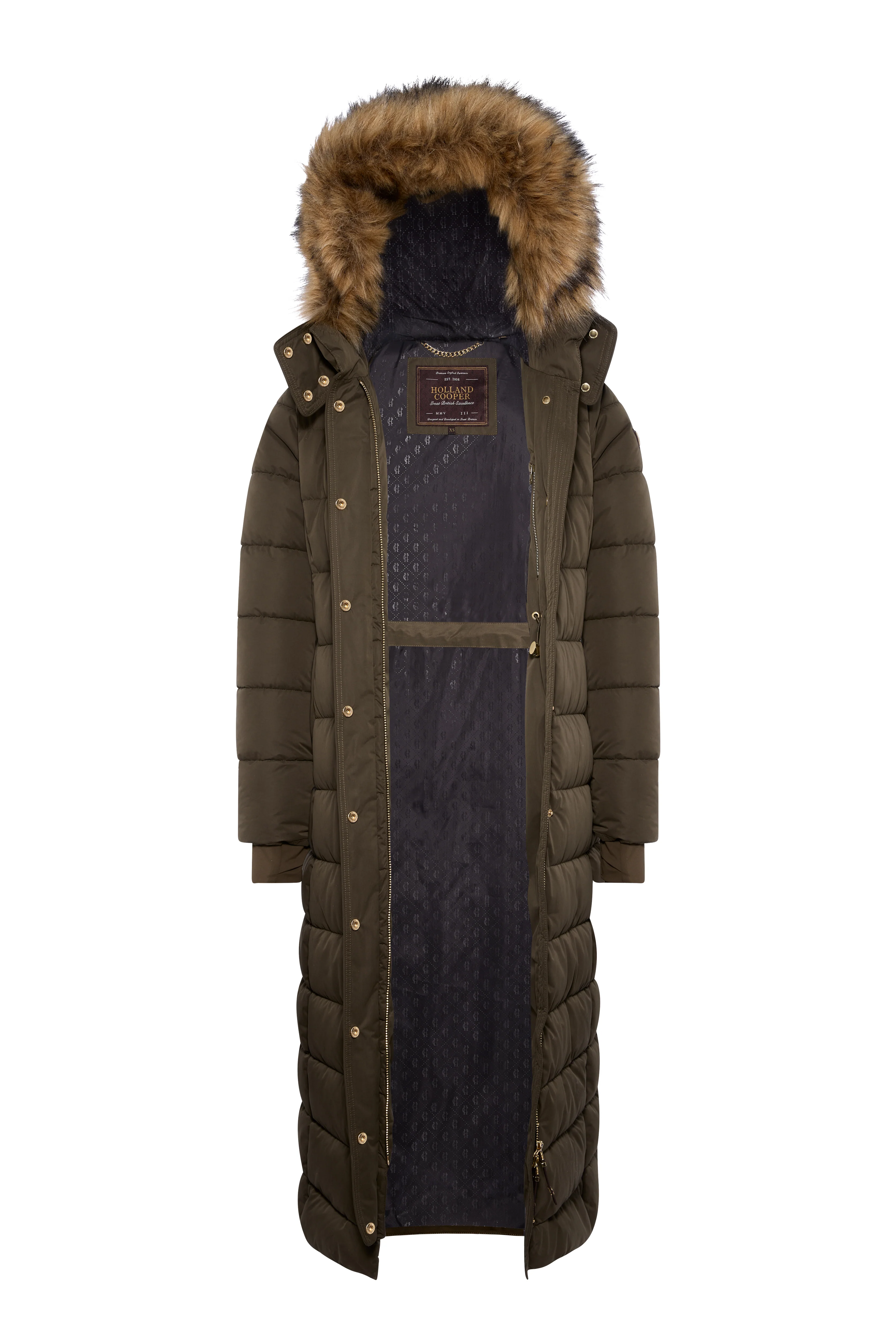 Stoneleigh Longline Coat (Heritage Khaki) - Image 10