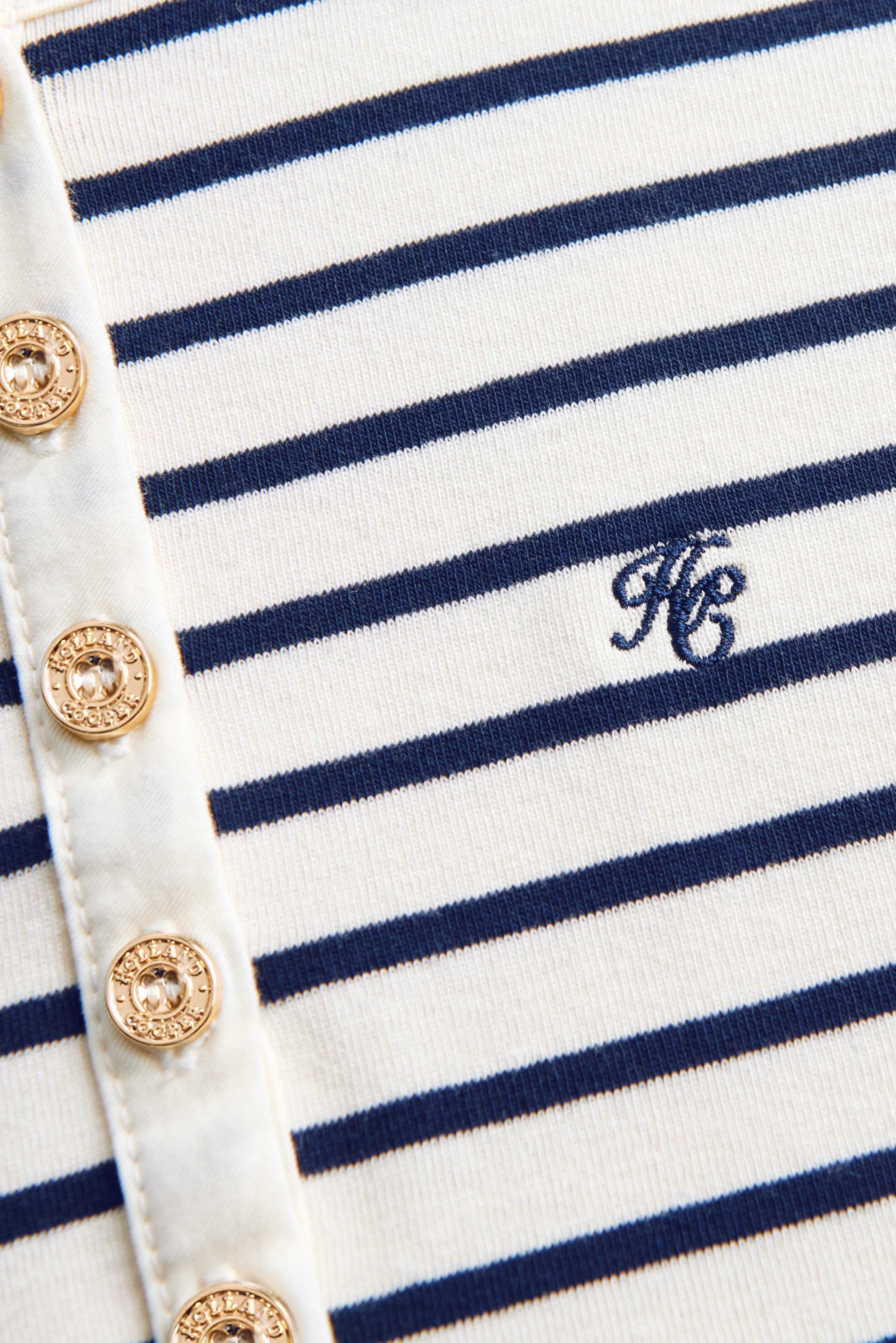 Striped Grandad Top (Ink Navy) - Image 8