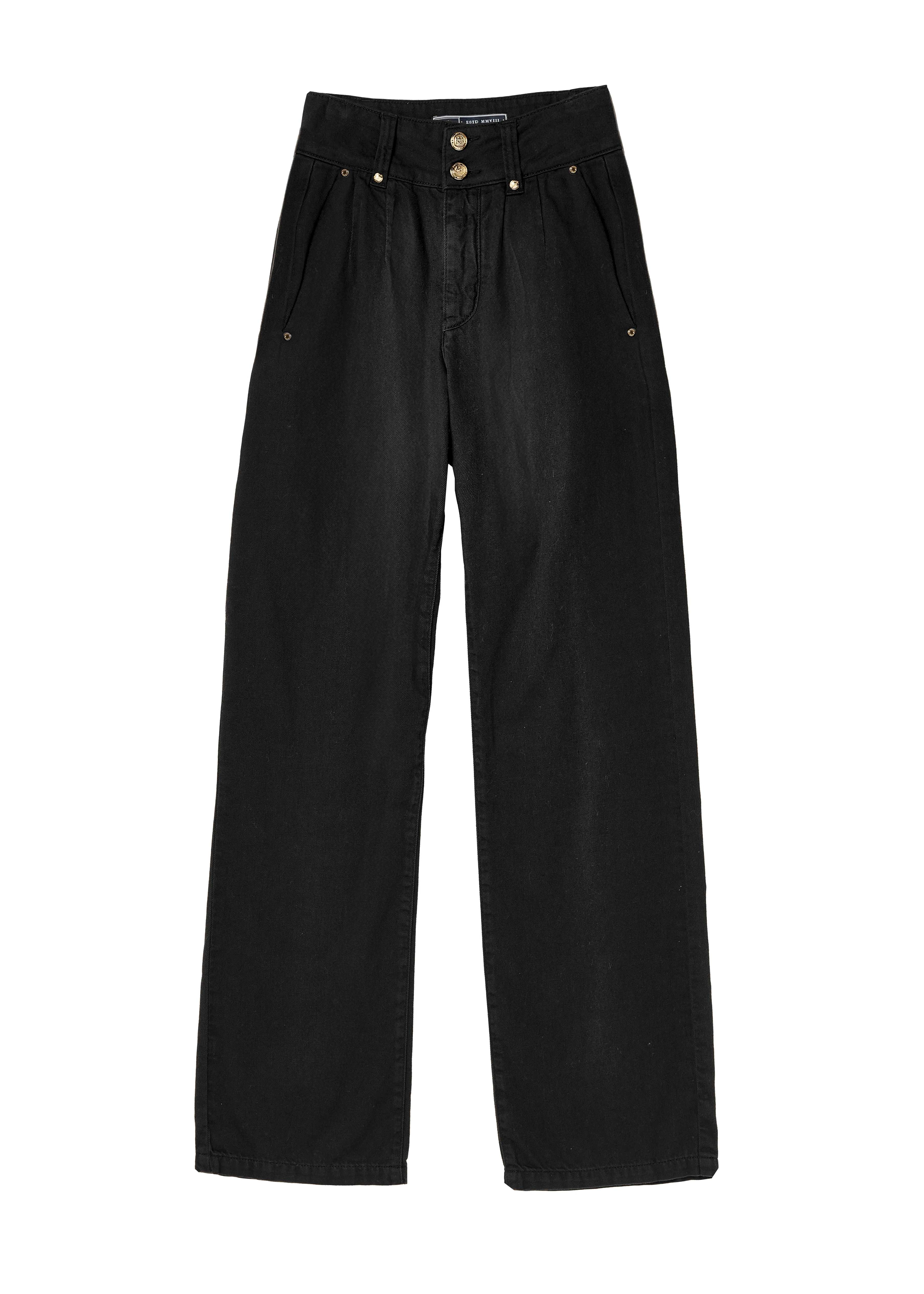 Tailored Wide Leg Jean (Black) - Image 4
