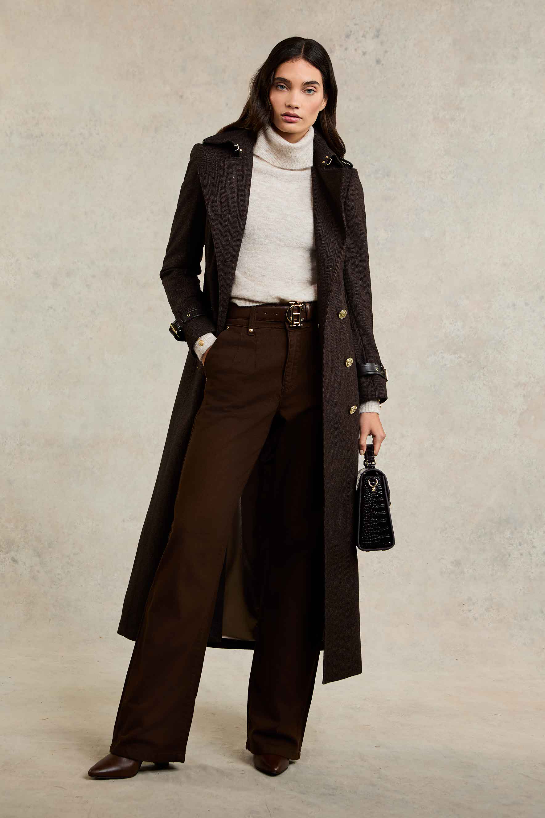 Tailored Wide Leg Jean (Chocolate) - Image 6
