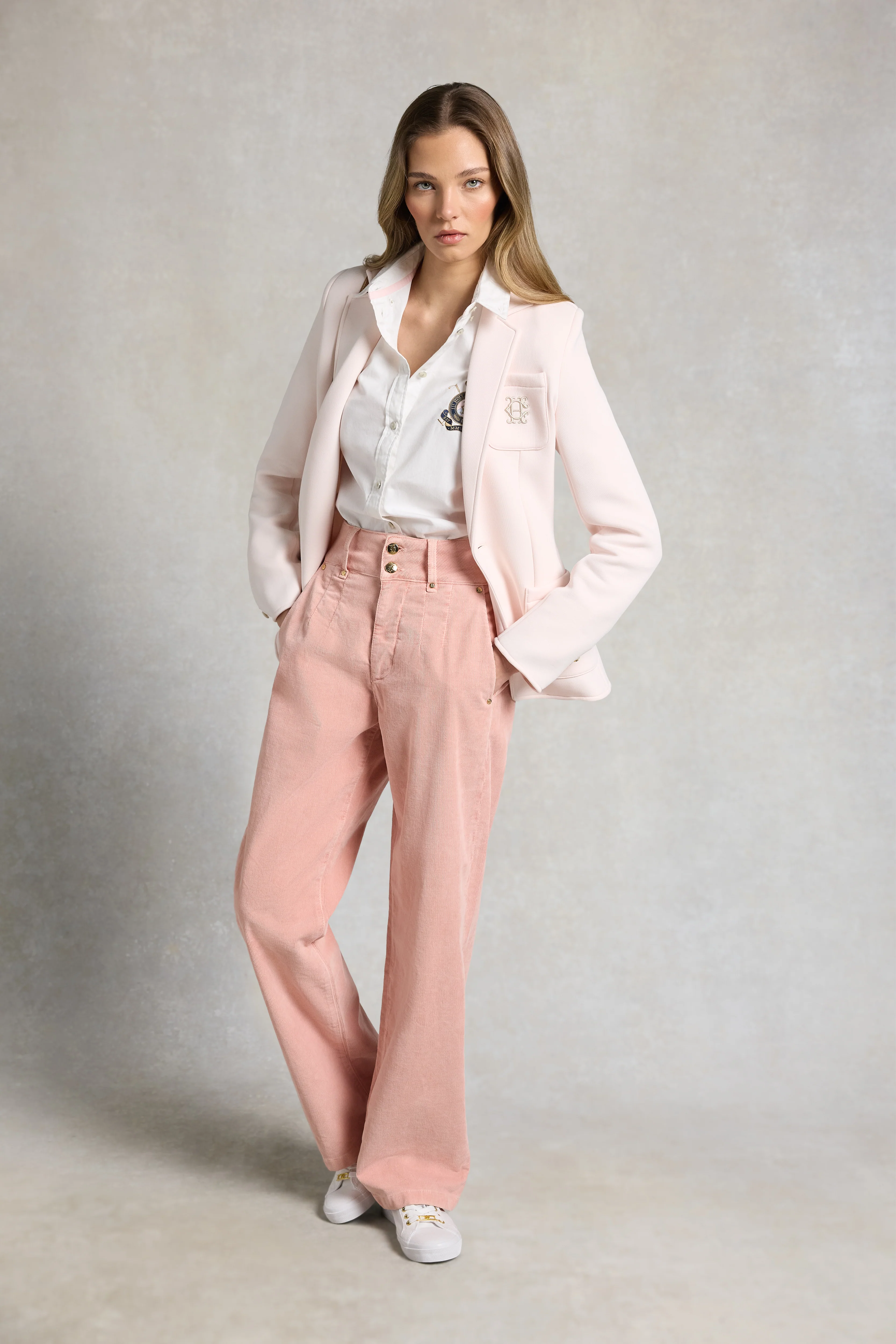 Tailored Wide Leg Jean (Pink Cord) - Image 4