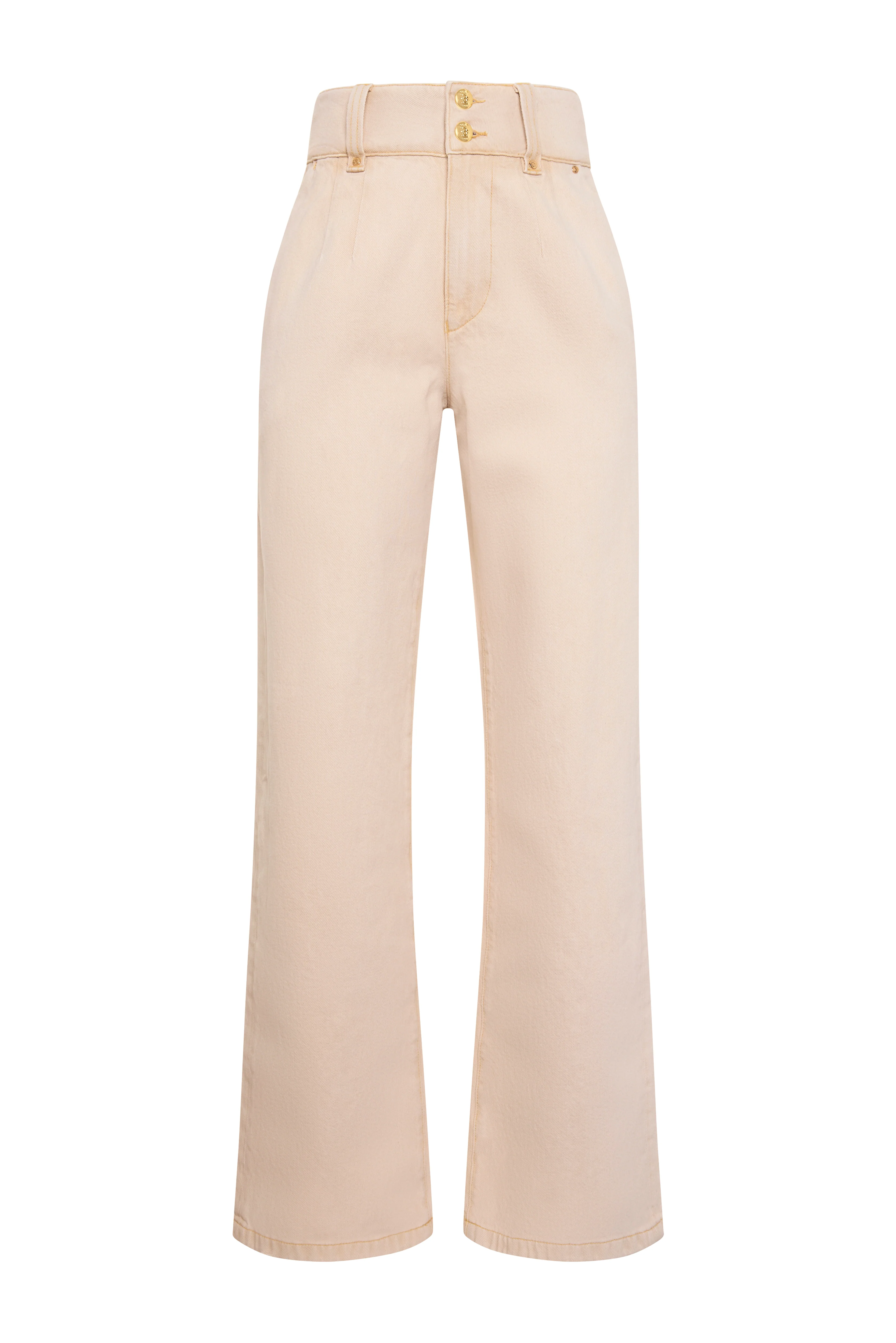 Tailored Wide Leg Jean (Taupe) - Image 5