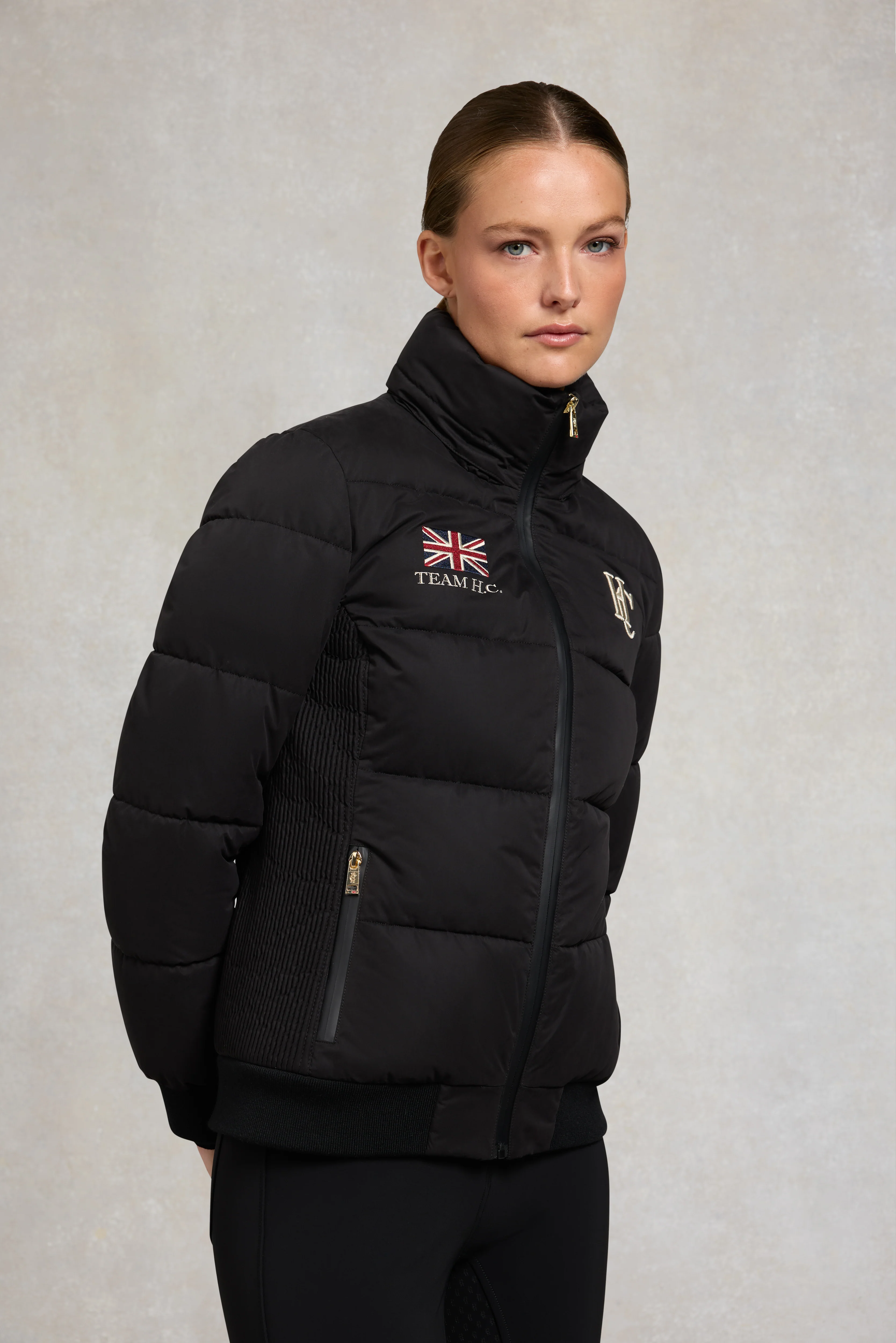 Team Padded Jacket (Black) - Image 2
