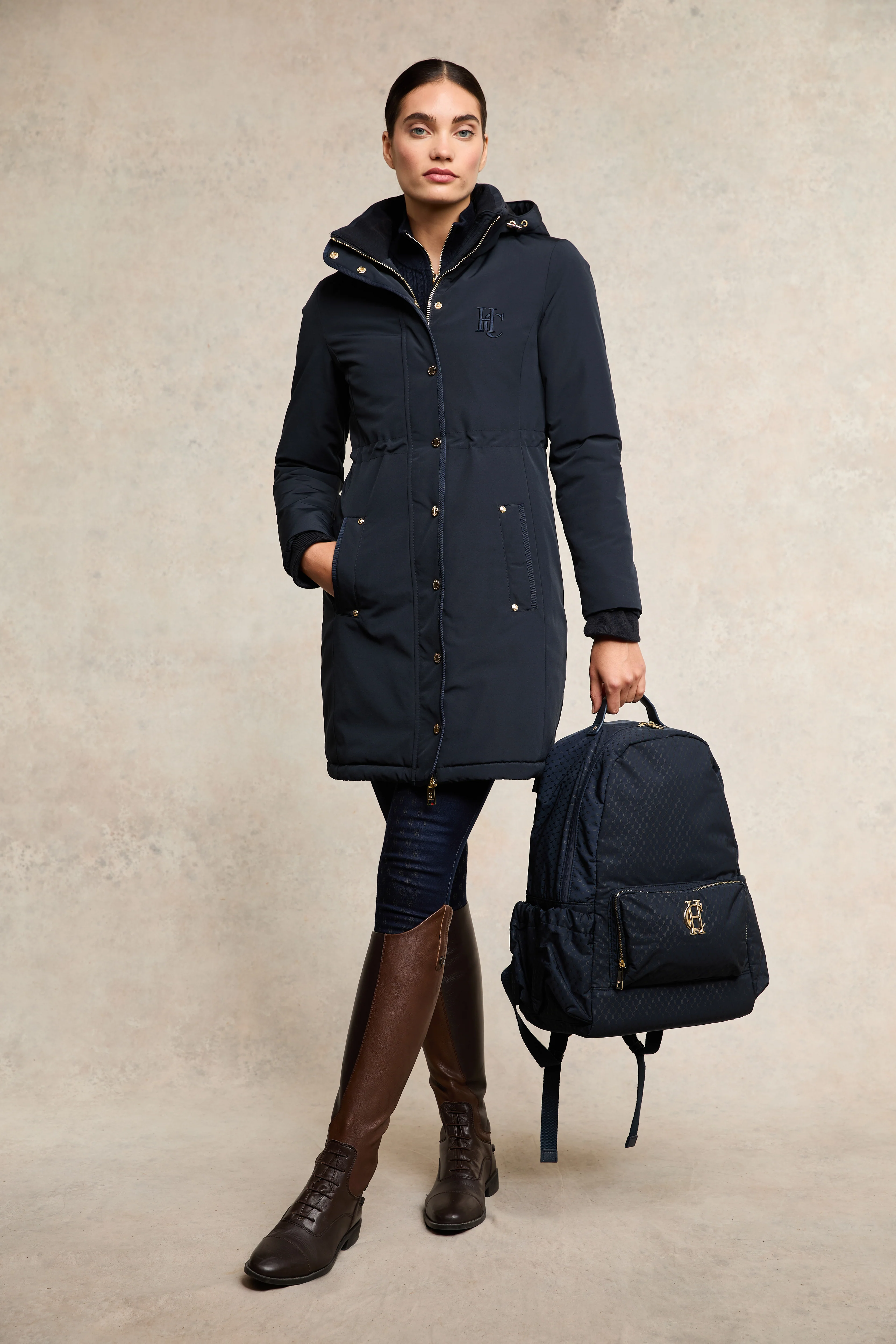 Team Waterproof Coat (Ink Navy Mono) - Image 8