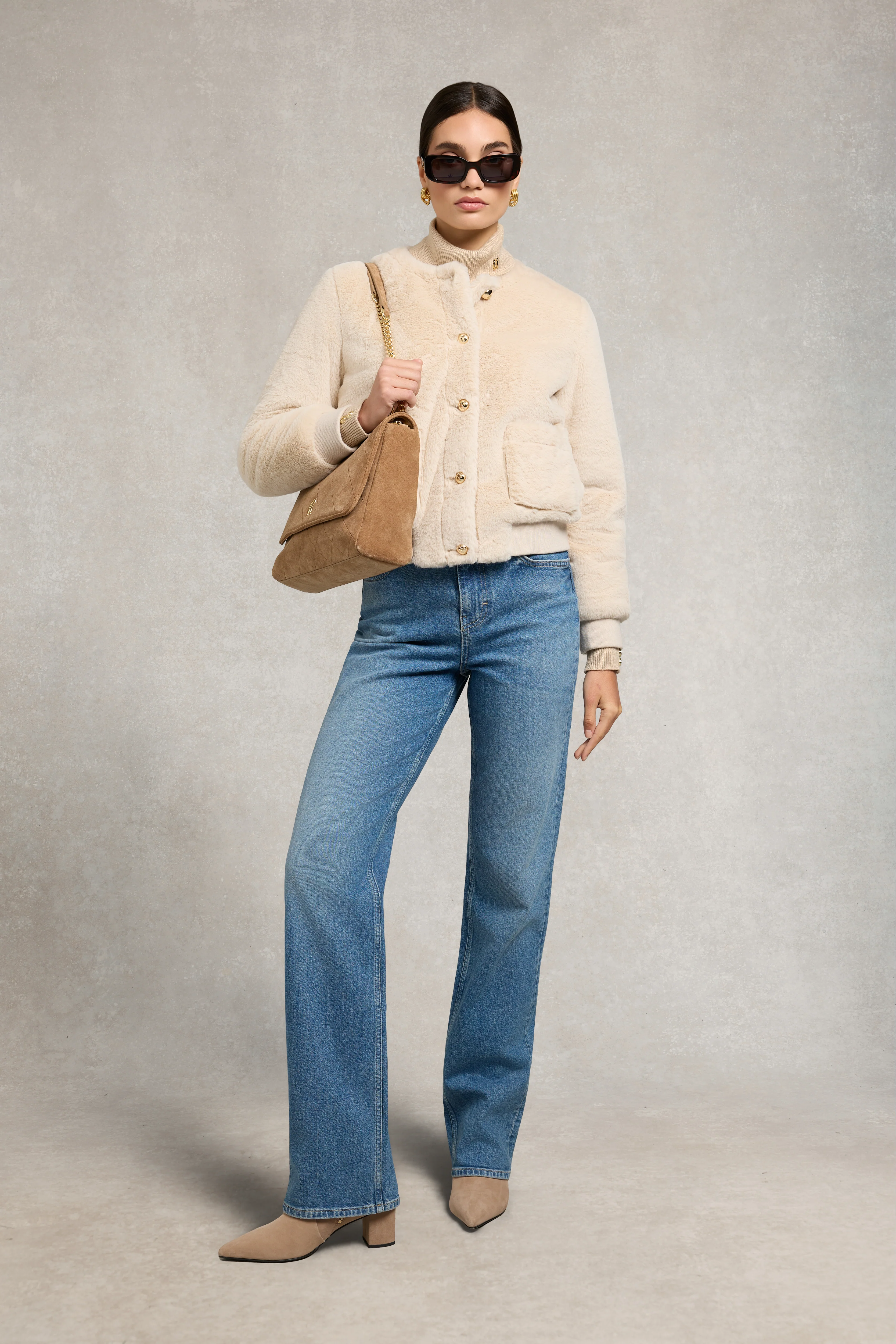Teddy Bomber Jacket (Natural) - Image 3