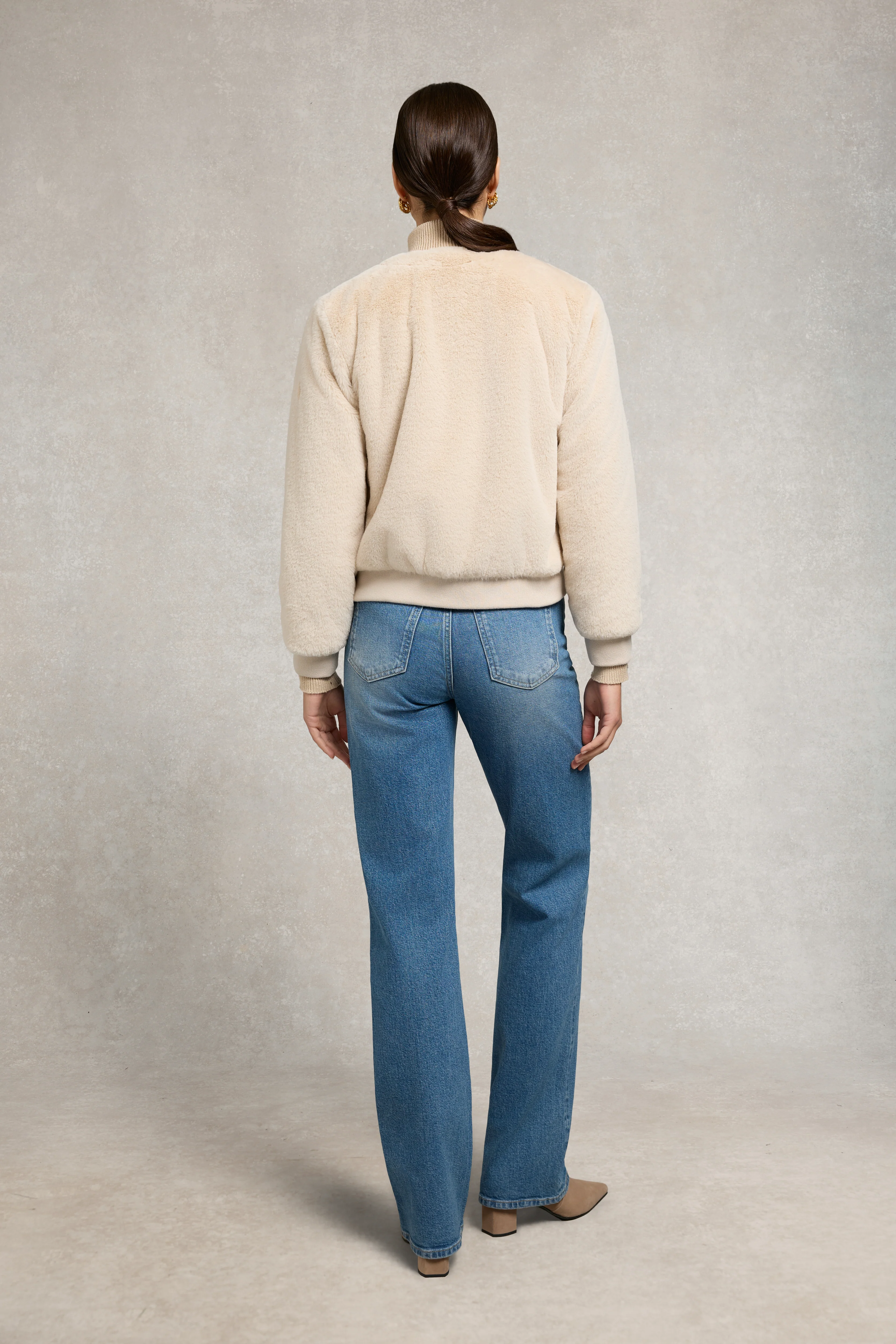 Teddy Bomber Jacket (Natural) - Image 5