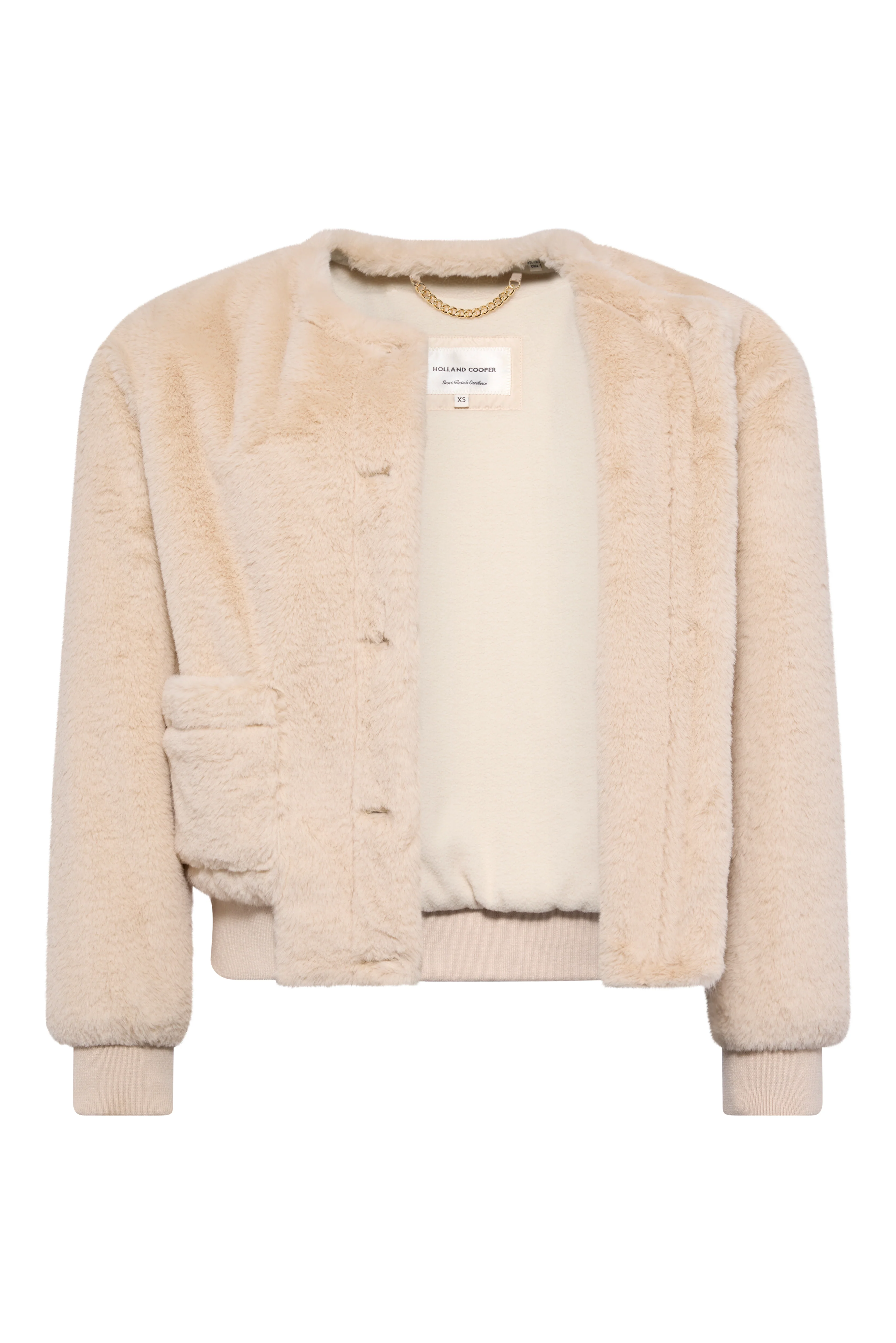 Teddy Bomber Jacket (Natural) - Image 7