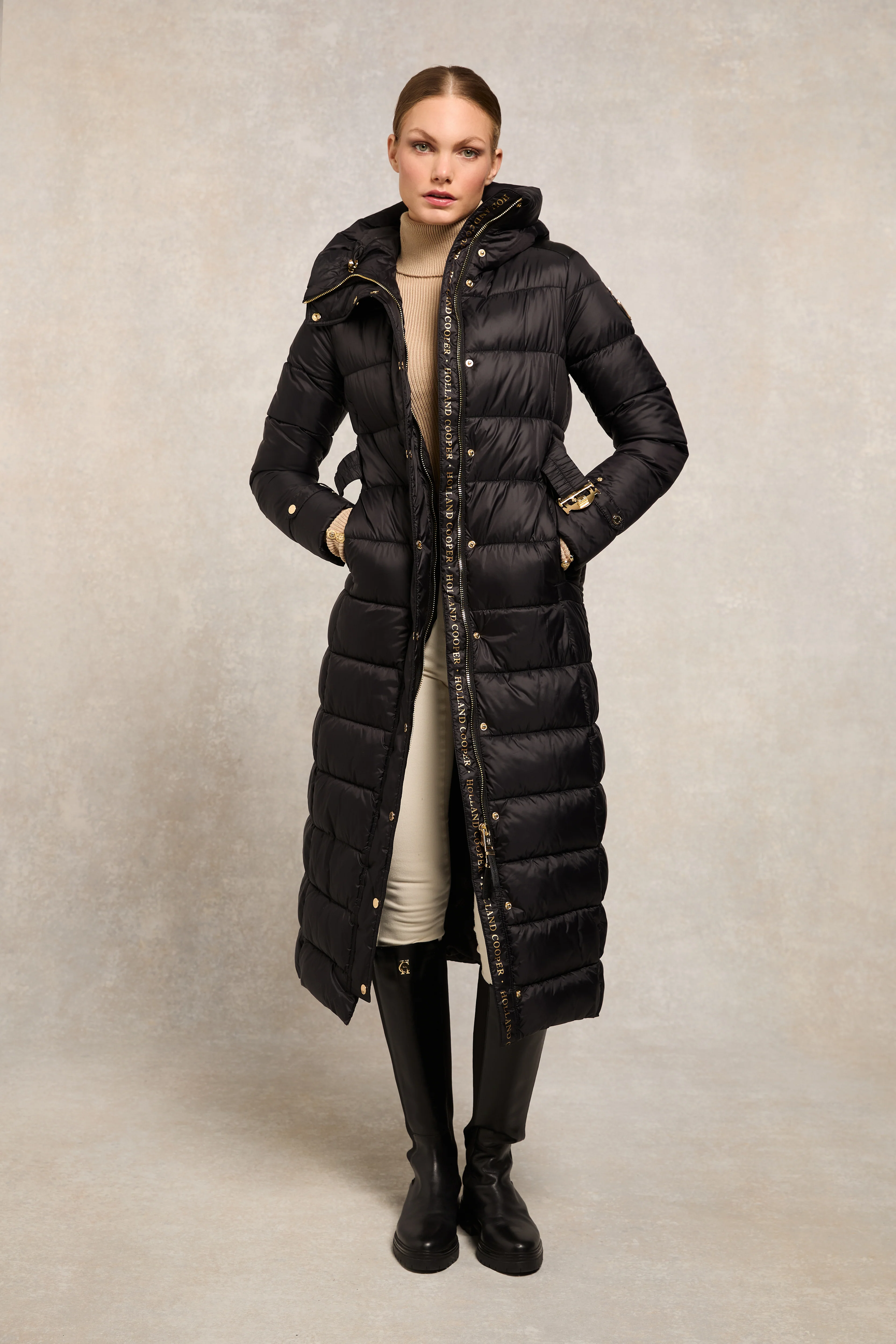 The Arosa Longline Coat (Black) - Image 2