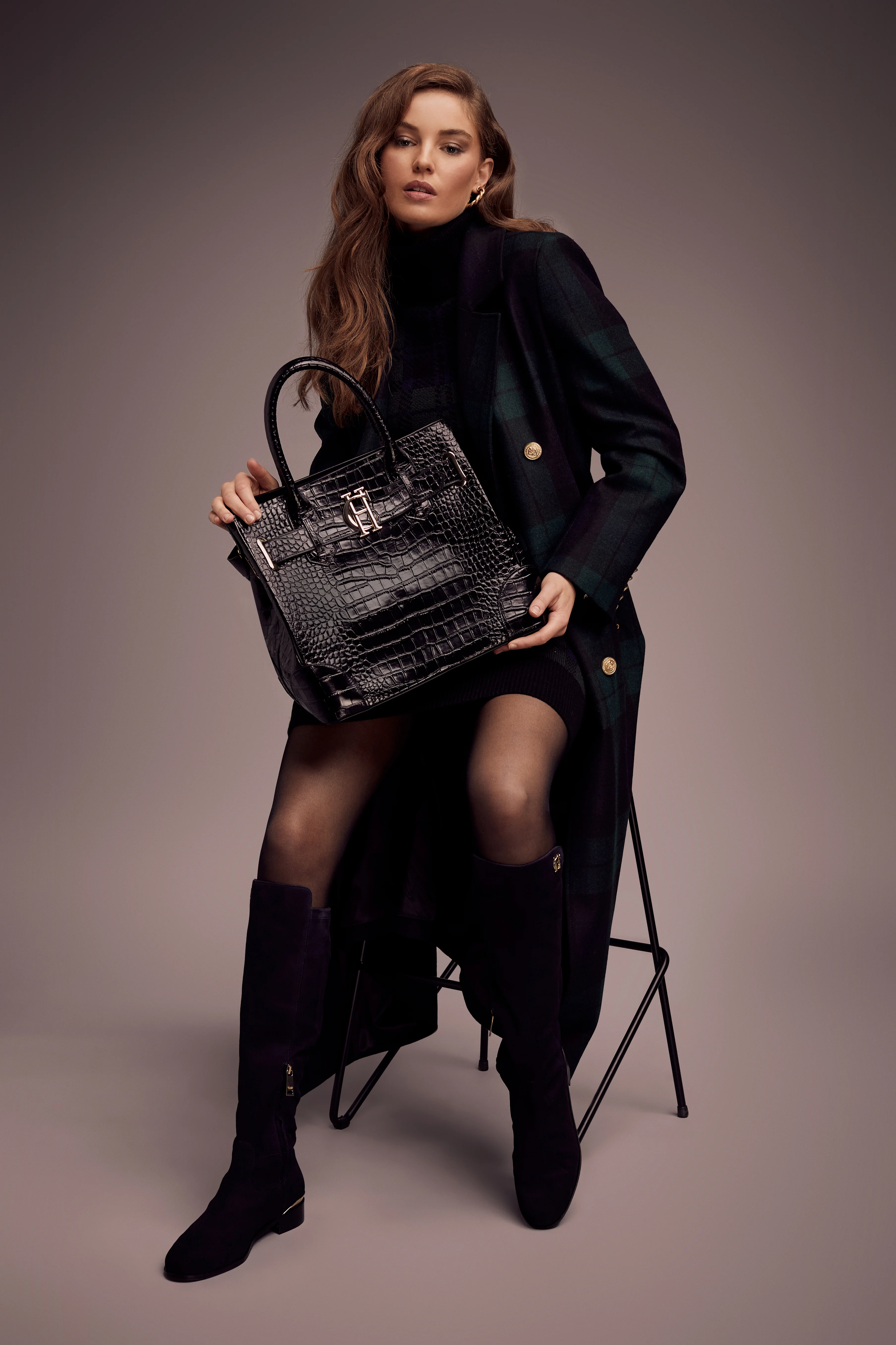 The Brompton Tote (Black Croc) - Image 3