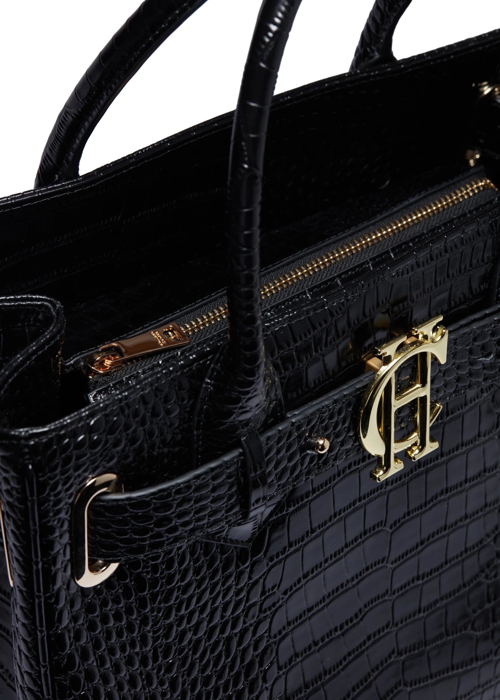 The Brompton Tote (Black Croc) - Image 7