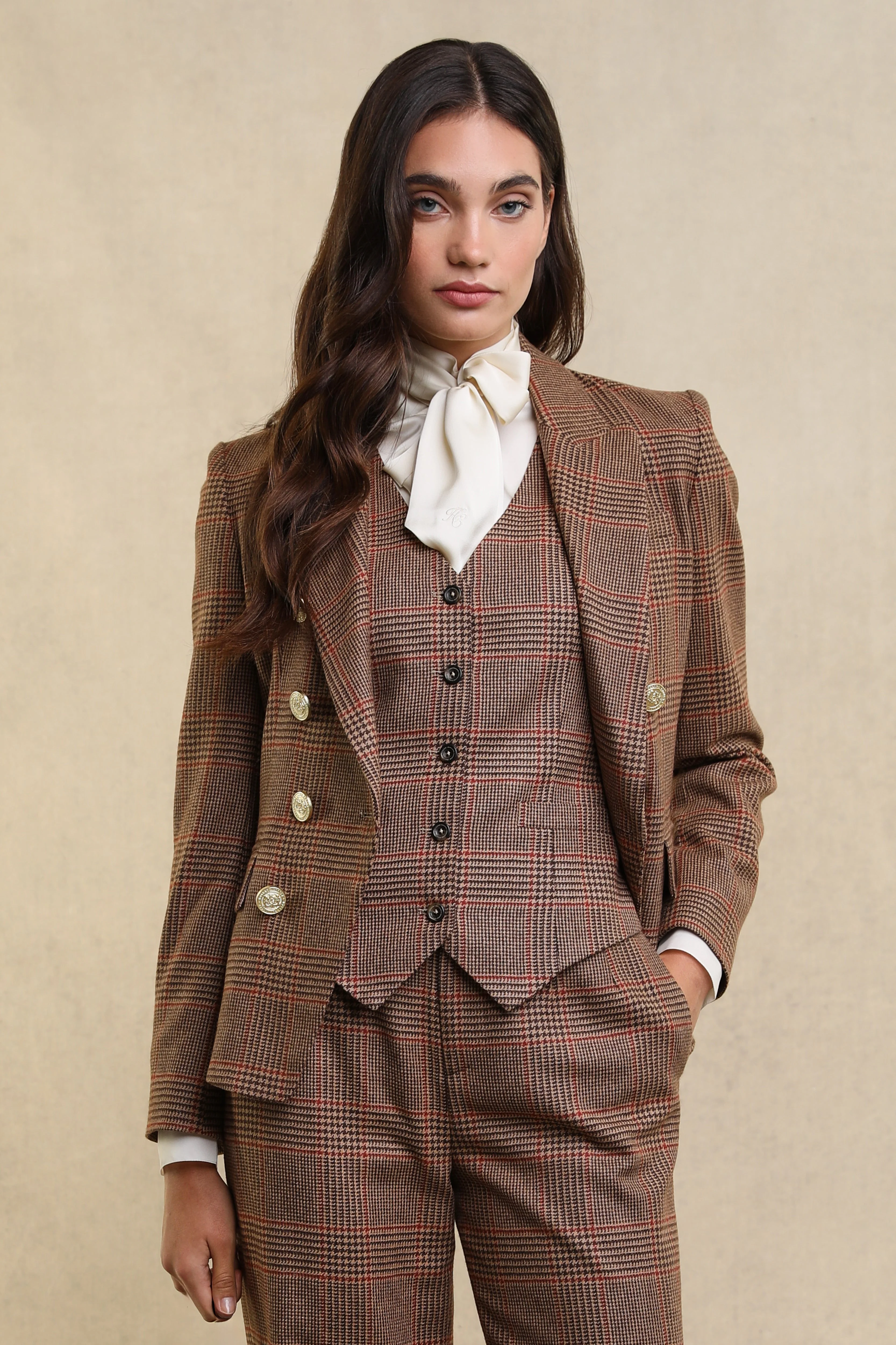 The Clarence Check Merlot Suit - Image 3
