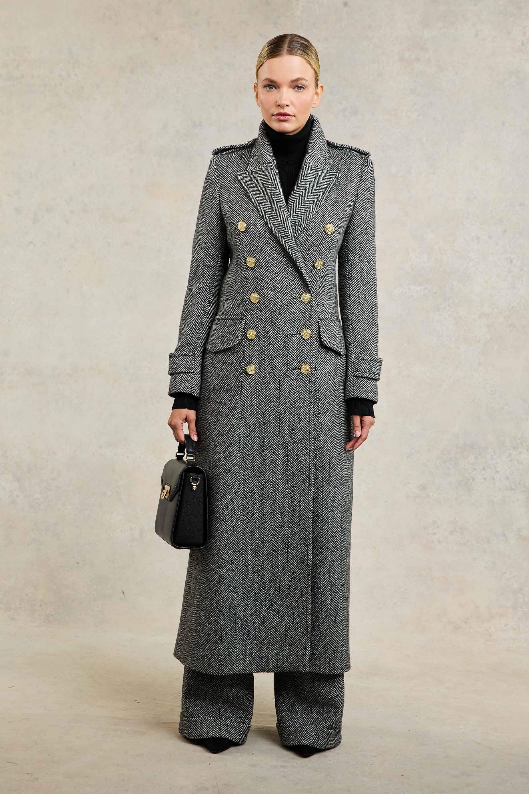 The Great Coat (Wide Tooth Black Herringbone) - Image 3