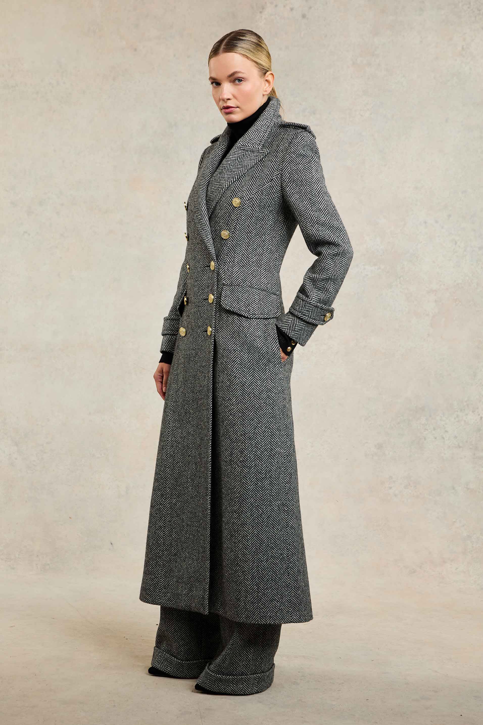 The Great Coat (Wide Tooth Black Herringbone) - Image 8