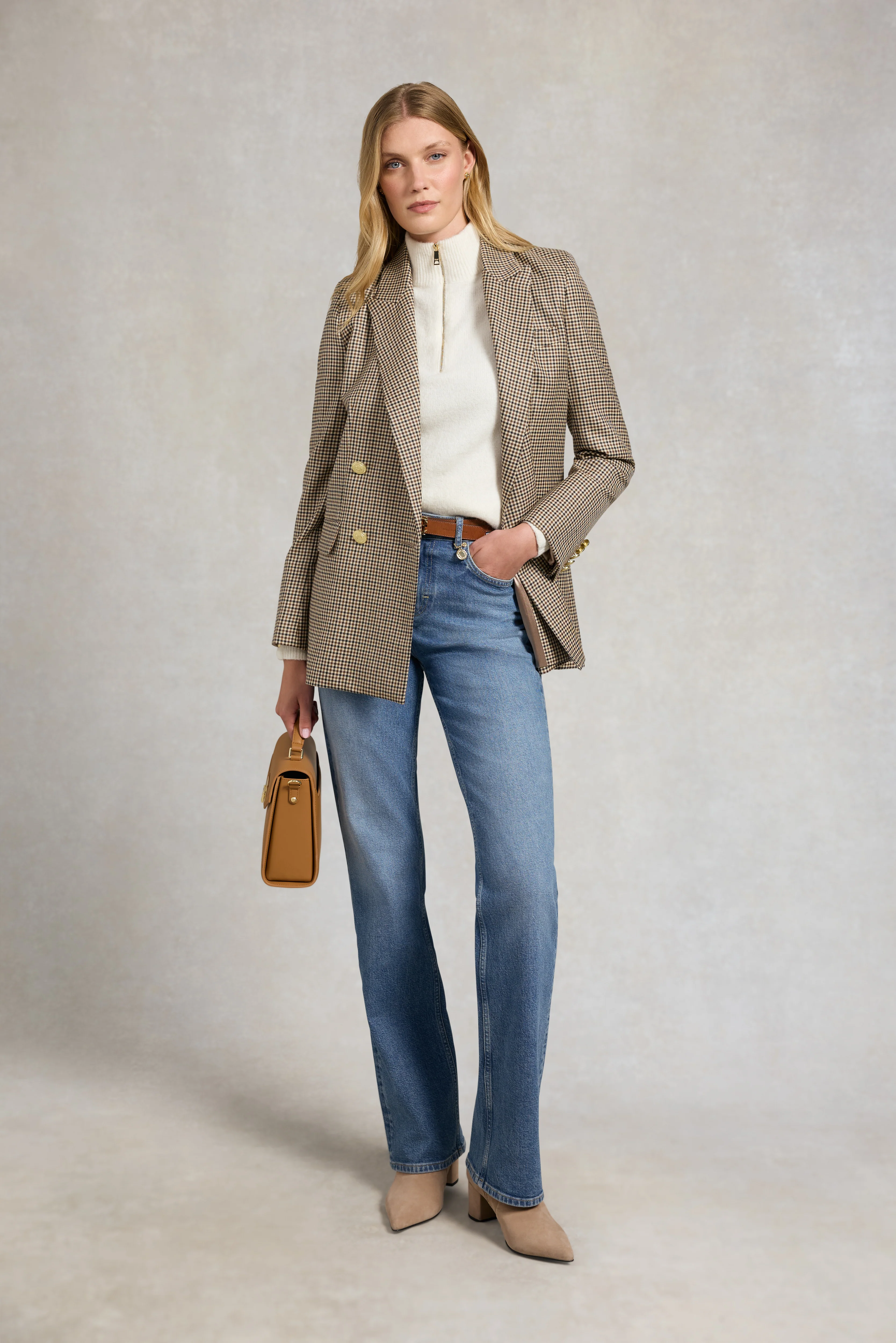 Tori Quarter Zip Knit (Natural) - Image 3